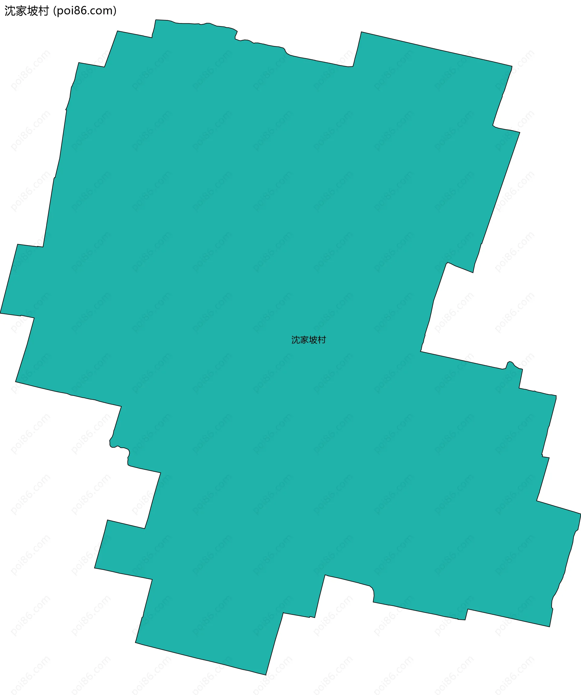 沈家坡村边界地图