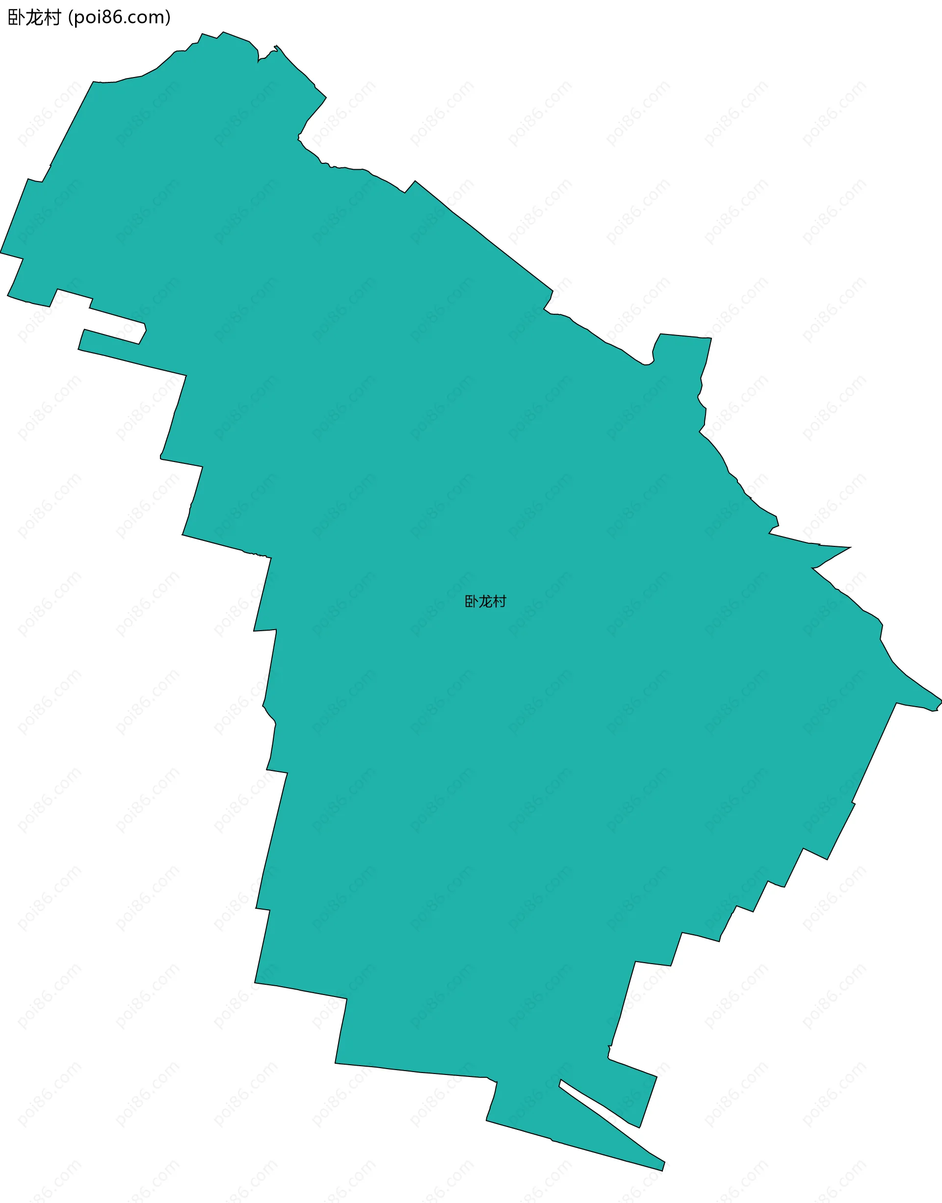 卧龙村边界地图