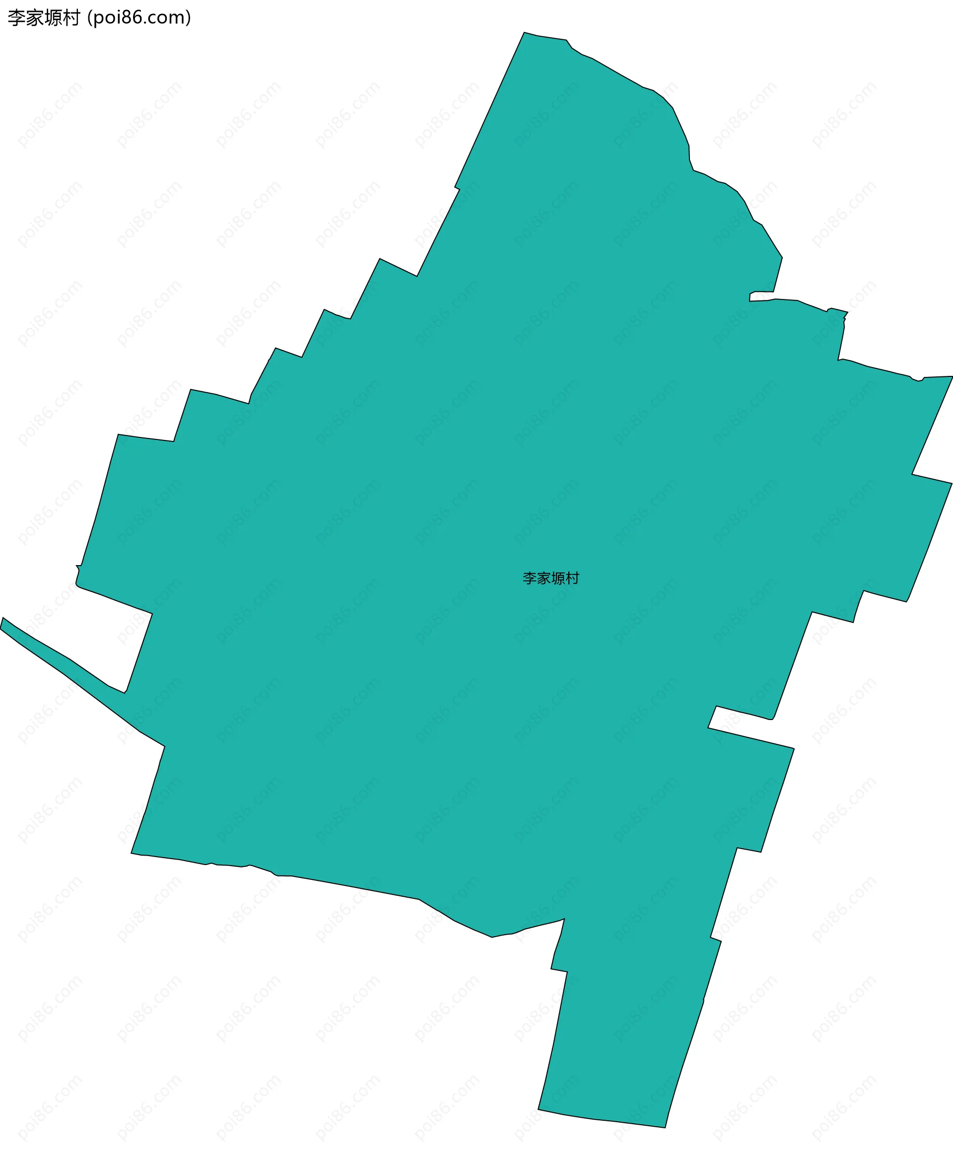 李家塬村边界地图