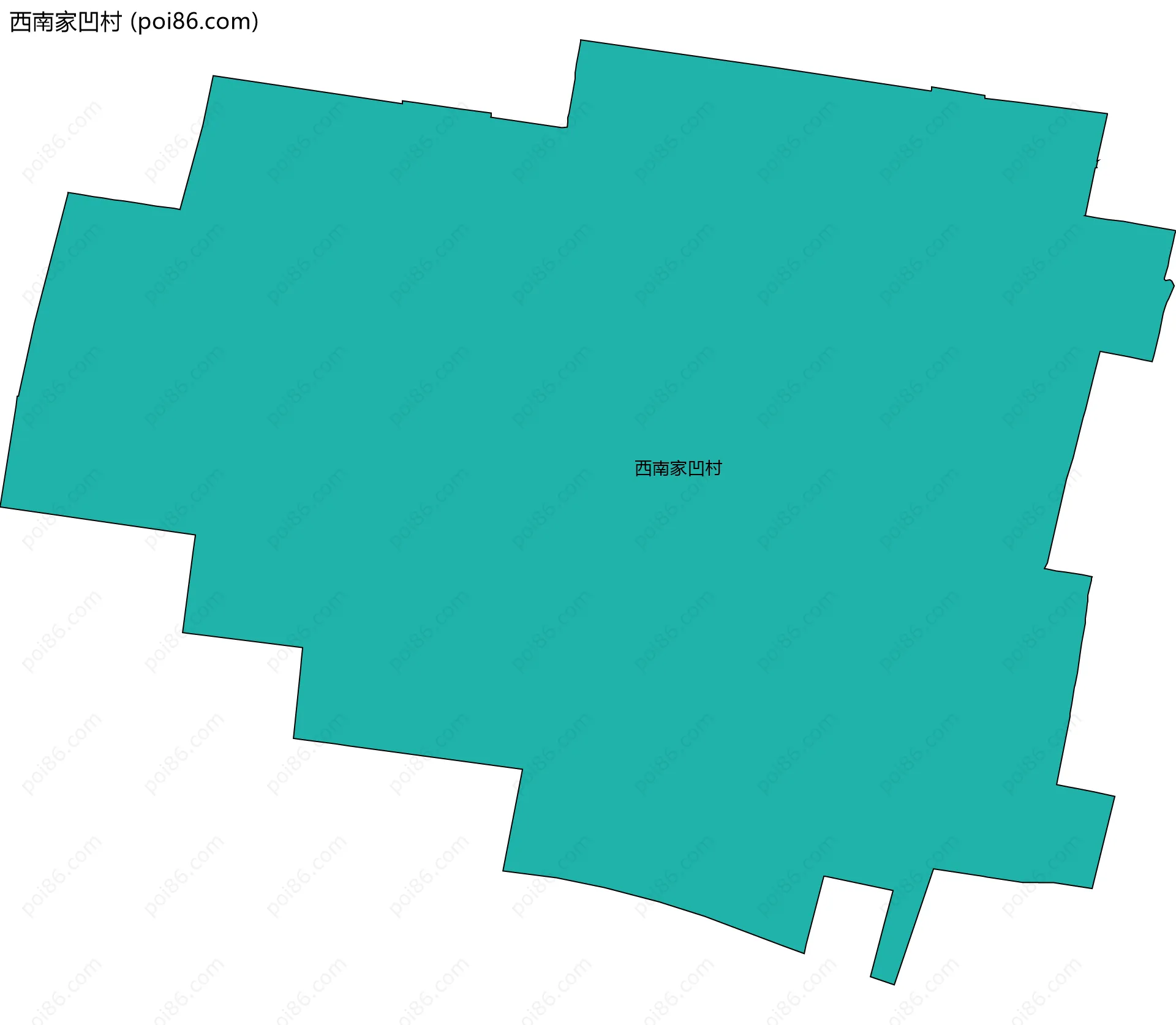 西南家凹村边界地图