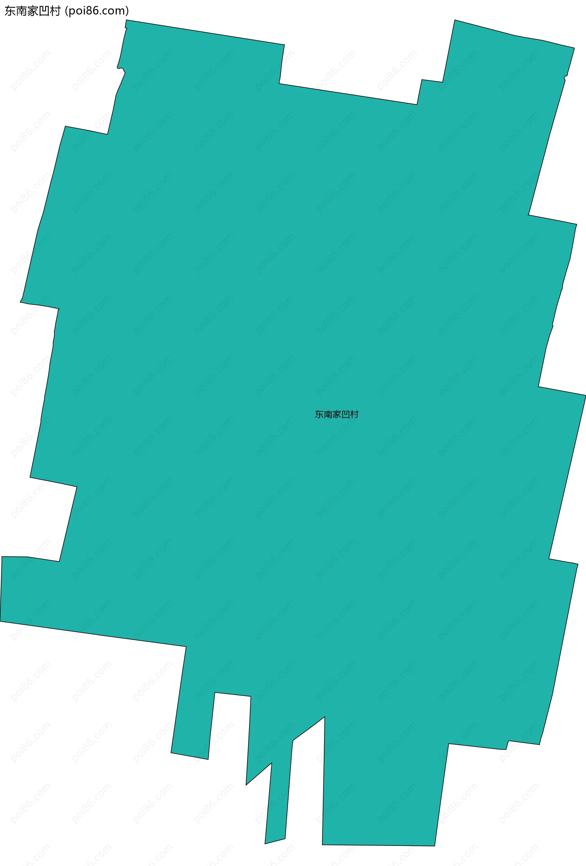 东南家凹村边界地图