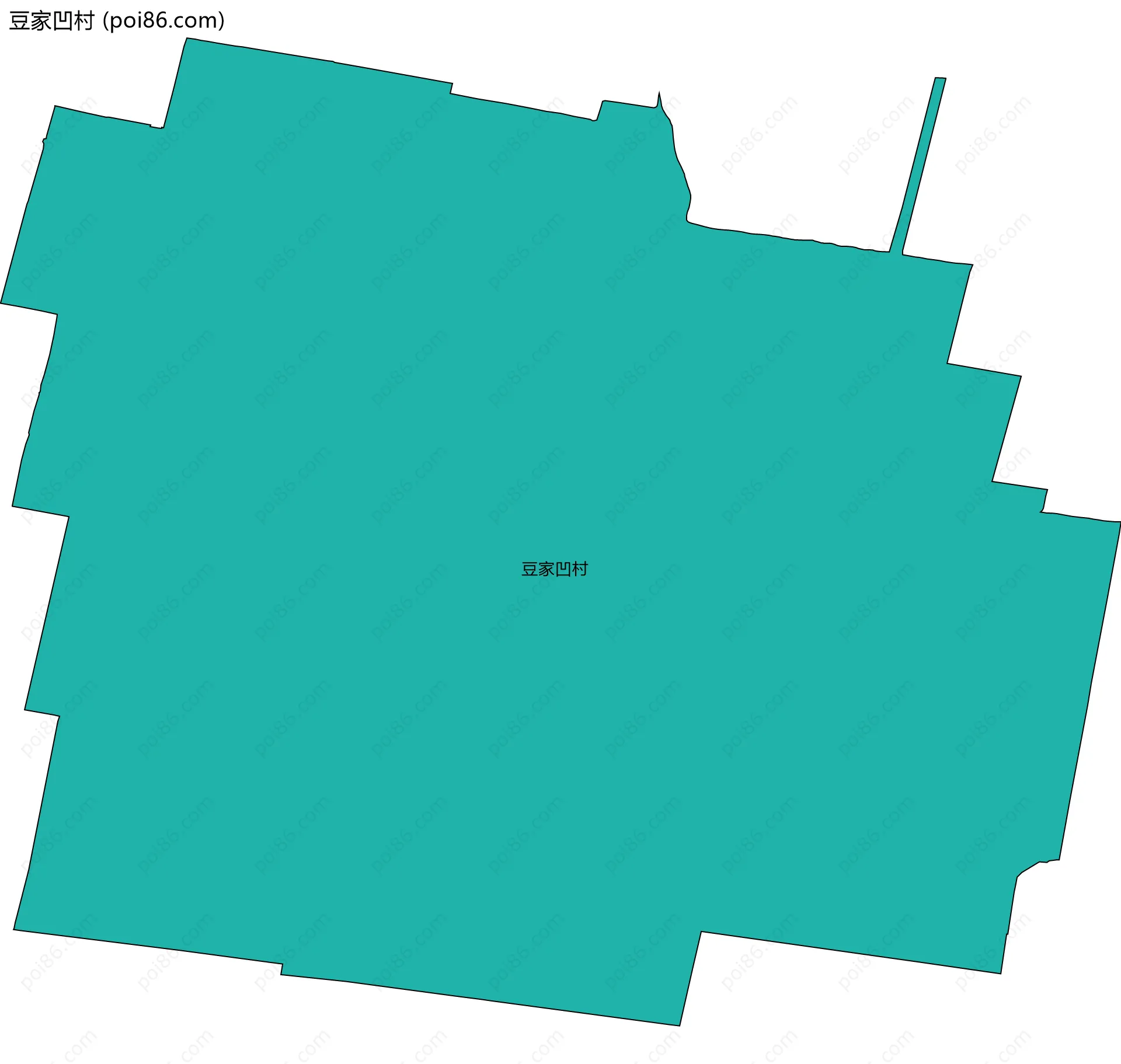 豆家凹村边界地图