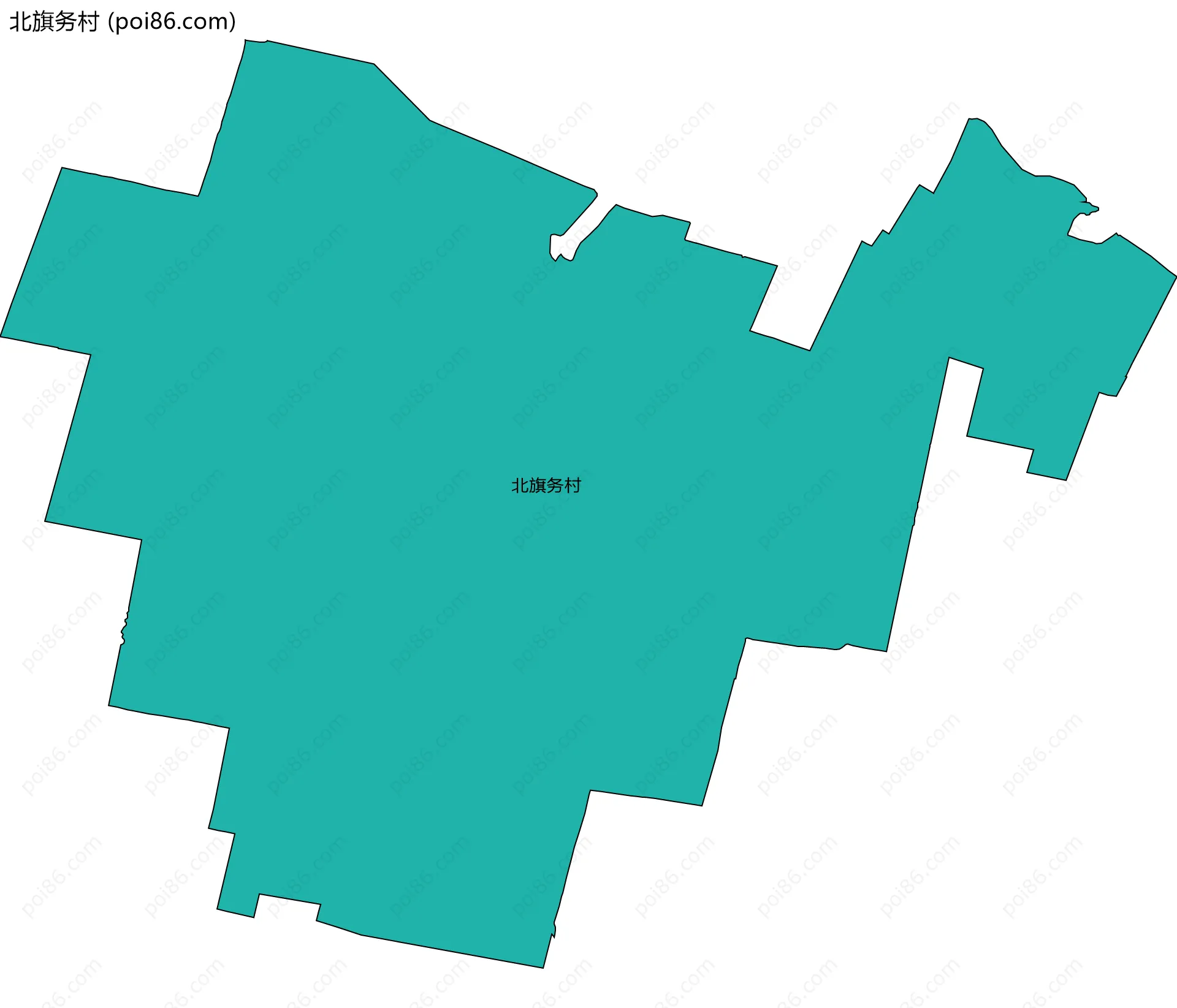 北旗务村边界地图