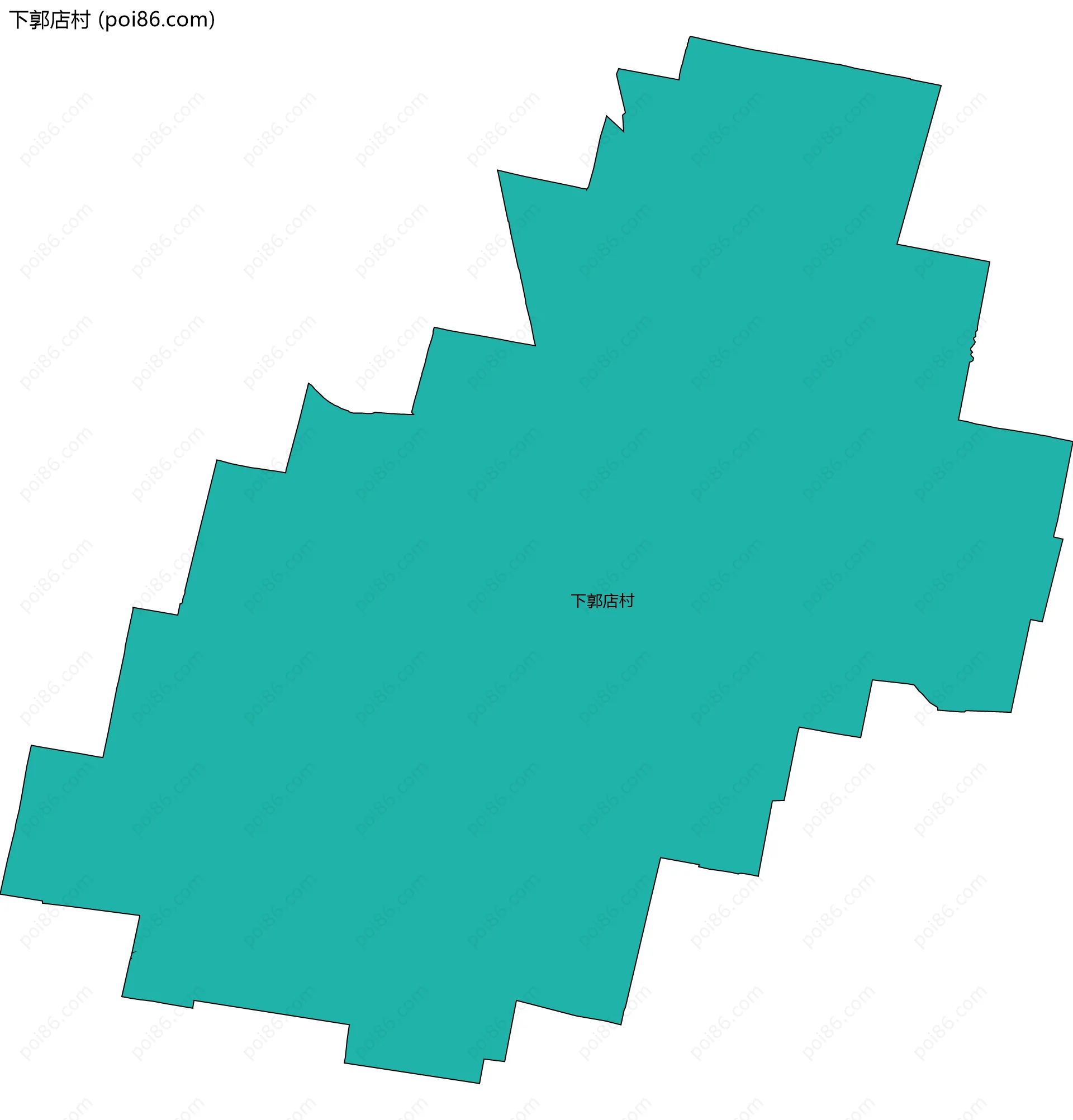下郭店村边界地图
