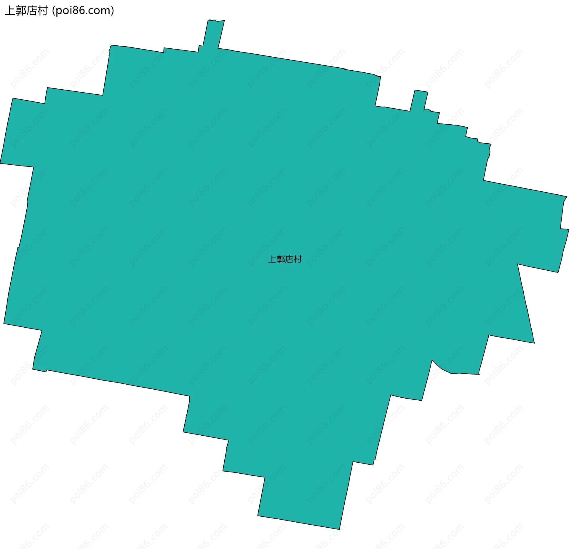 上郭店村边界地图