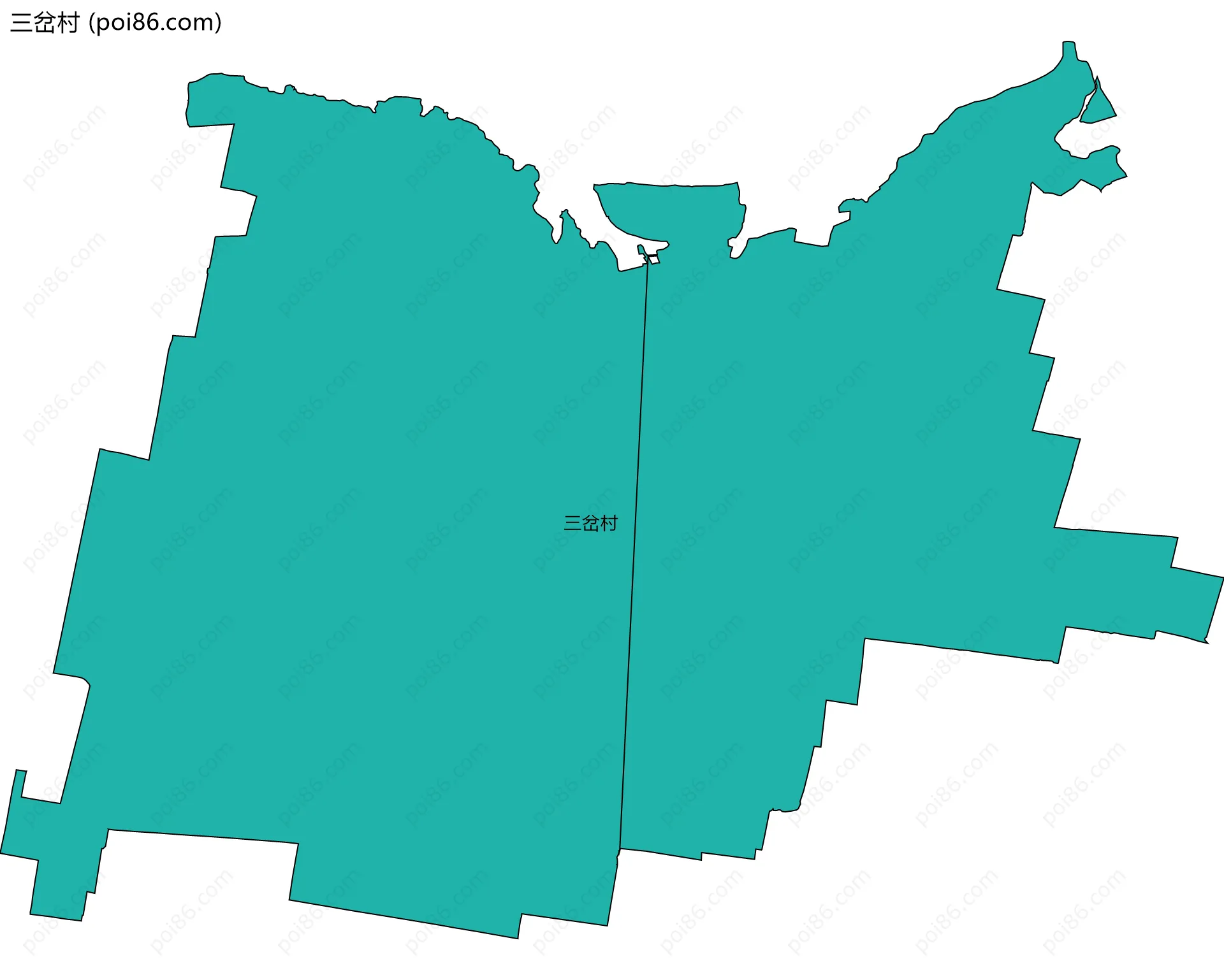 三岔村边界地图