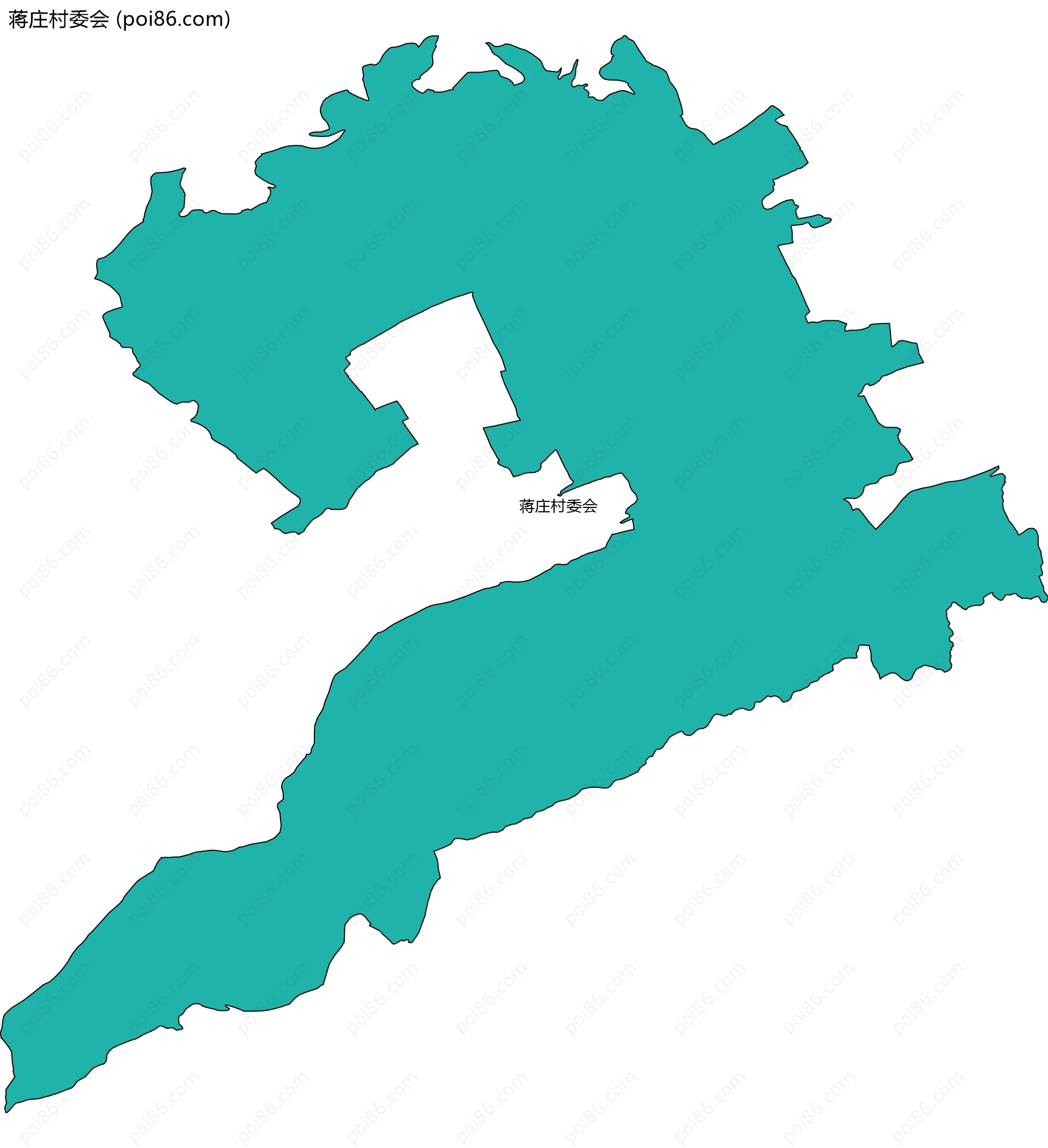 蒋庄村委会边界地图