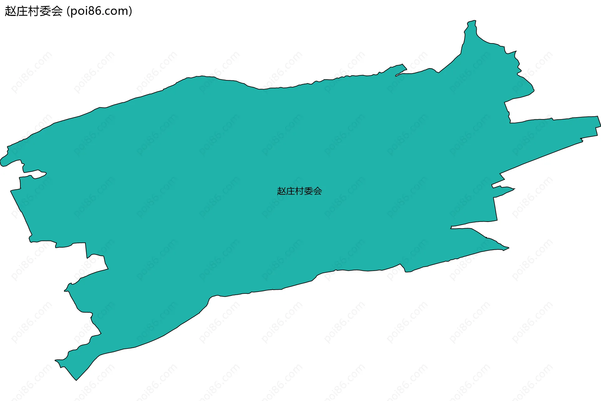 赵庄村委会边界地图