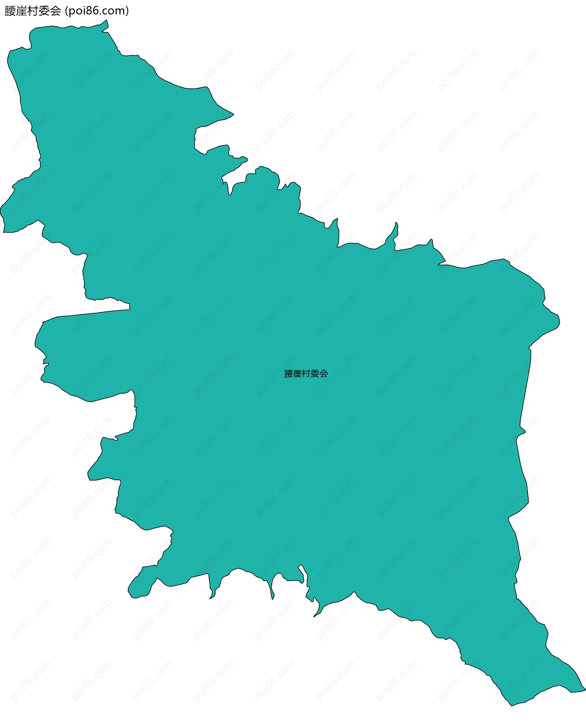 腰崖村委会边界地图