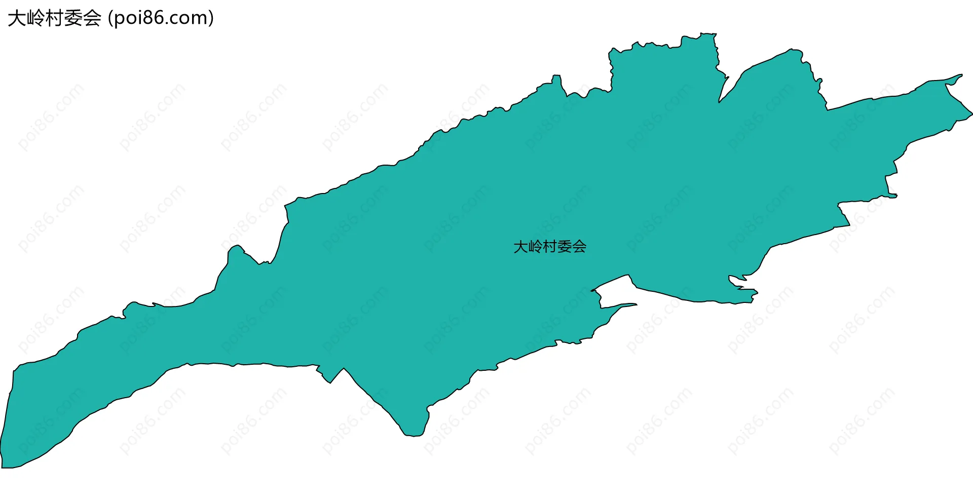 大岭村委会边界地图