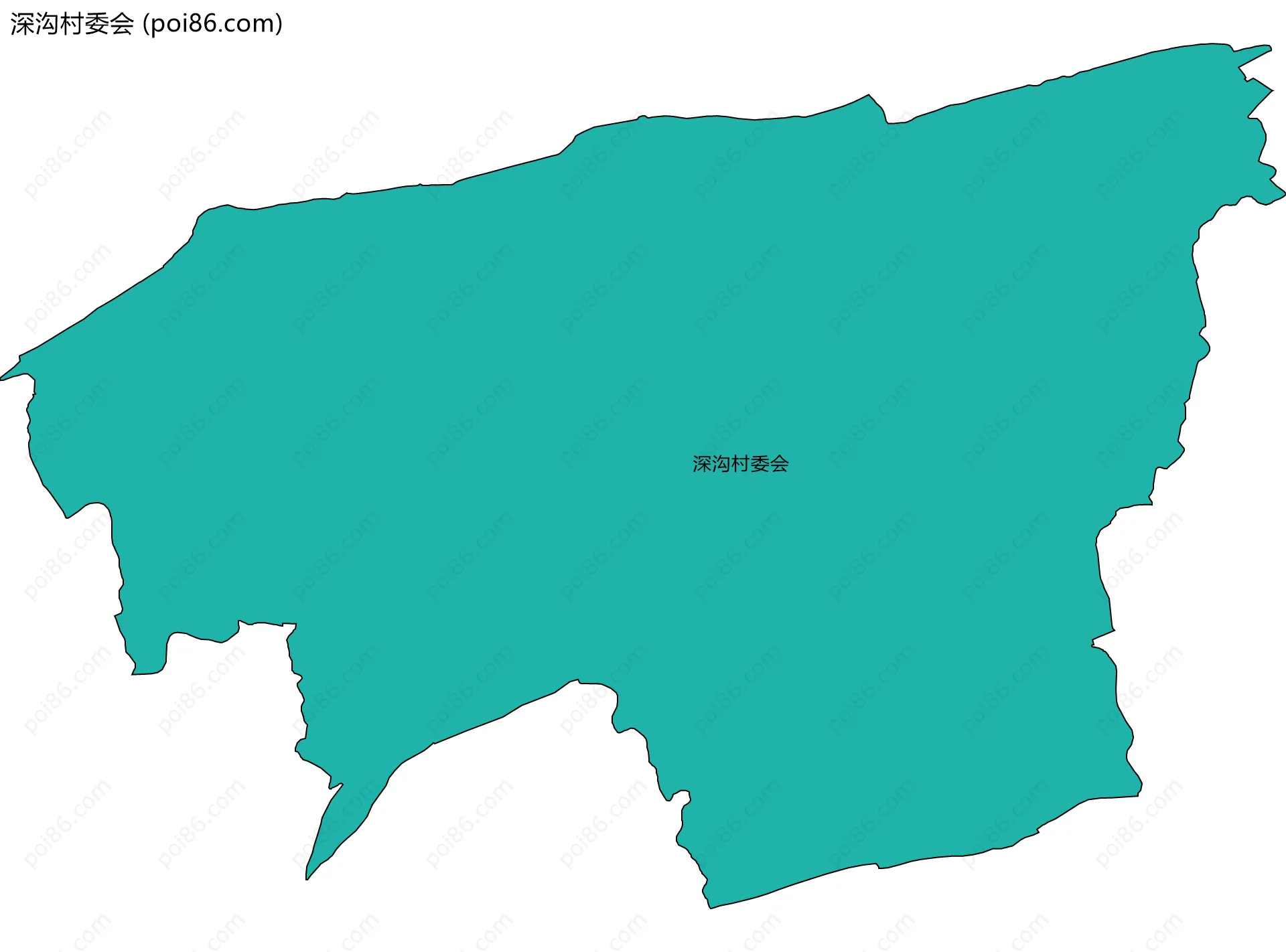 深沟村委会边界地图