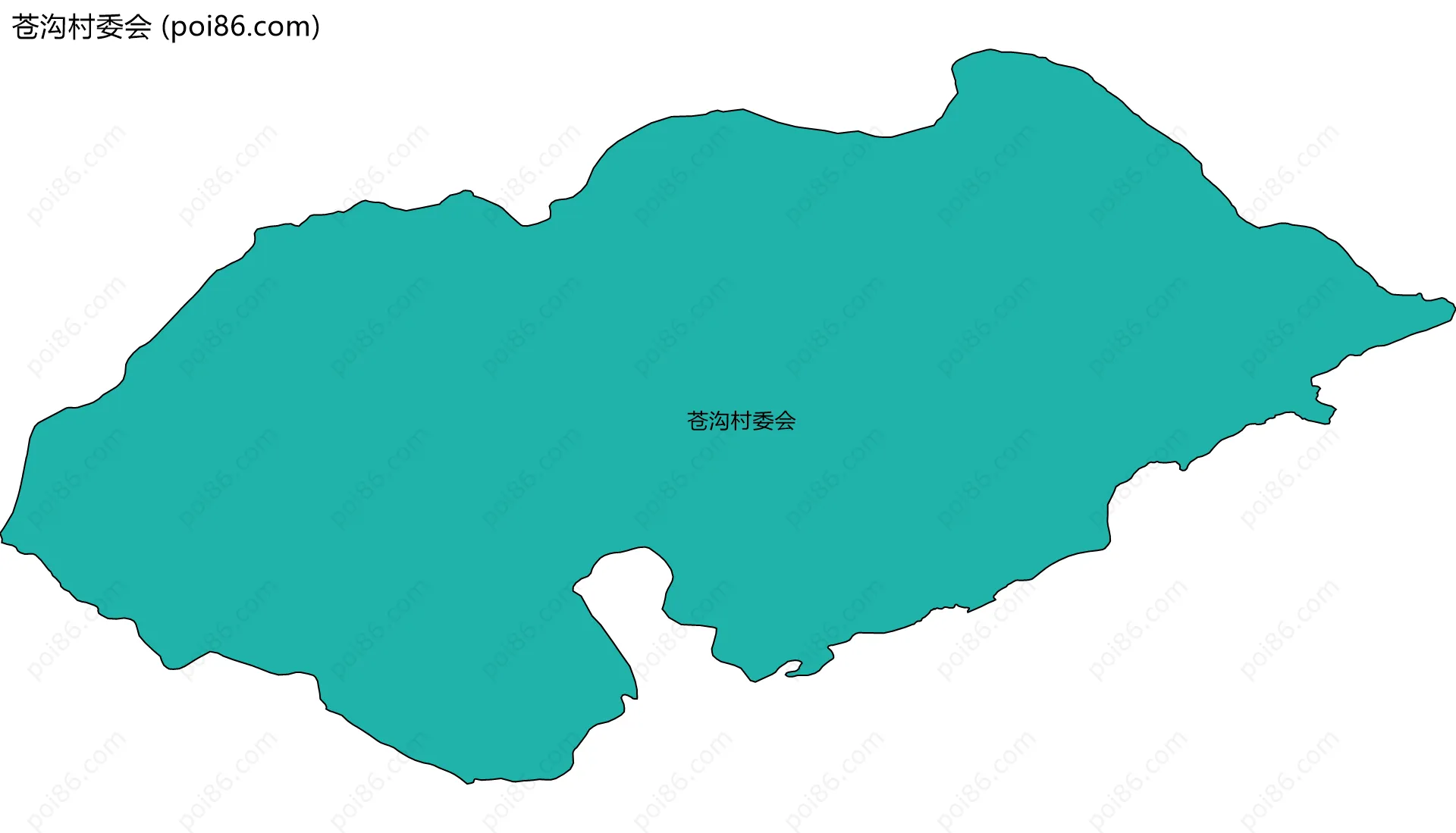 苍沟村委会边界地图