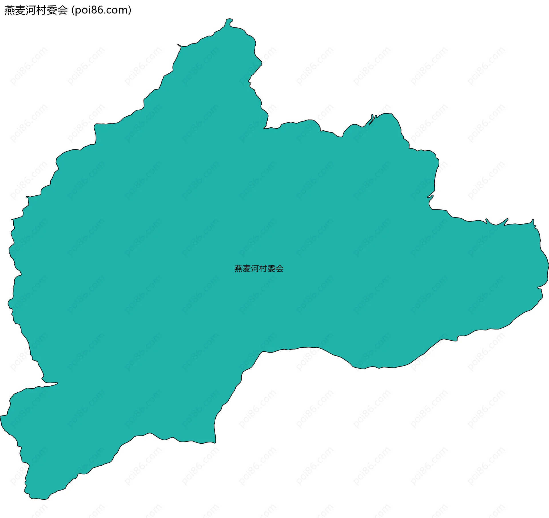 燕麦河村委会边界地图