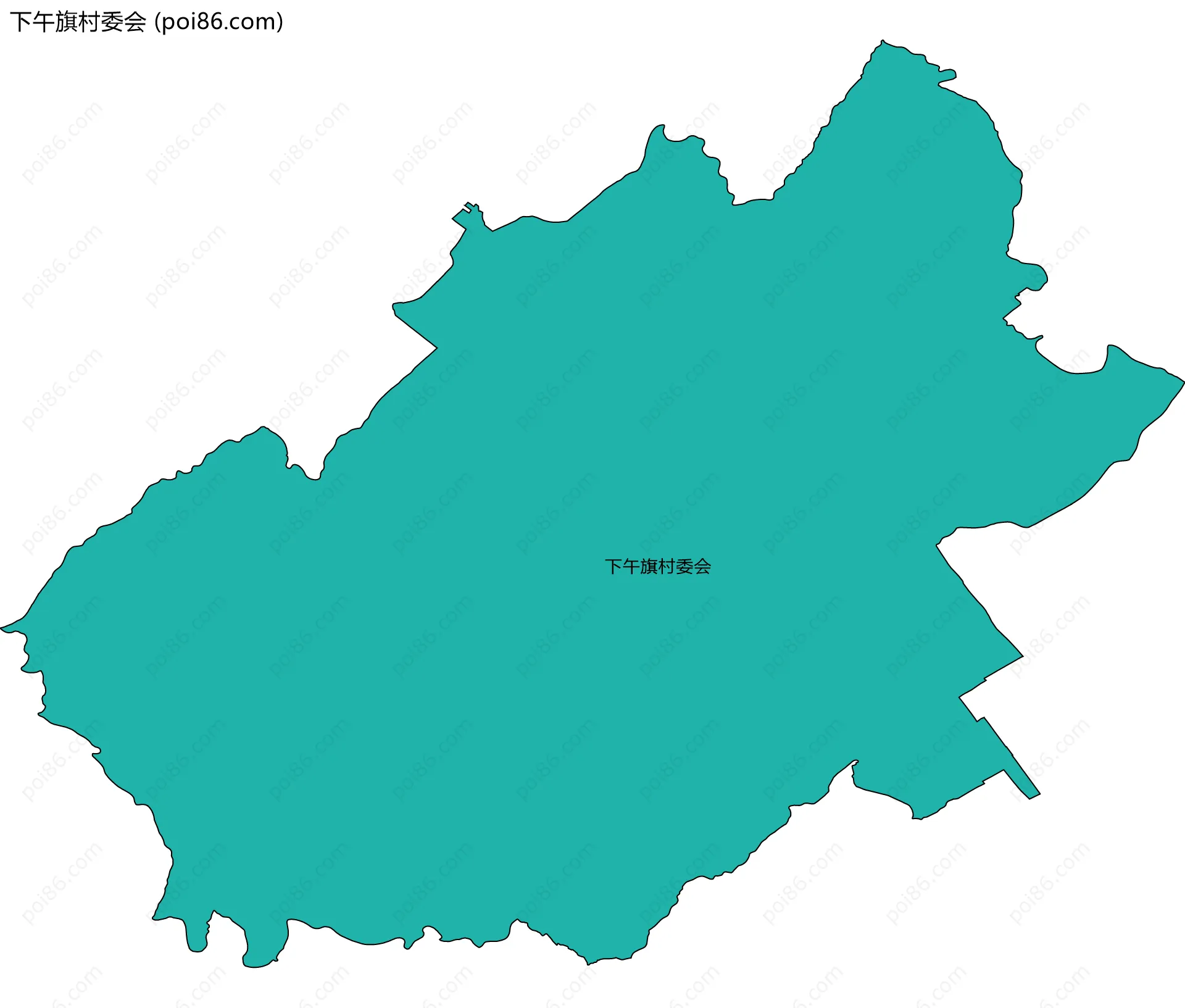 下午旗村委会边界地图