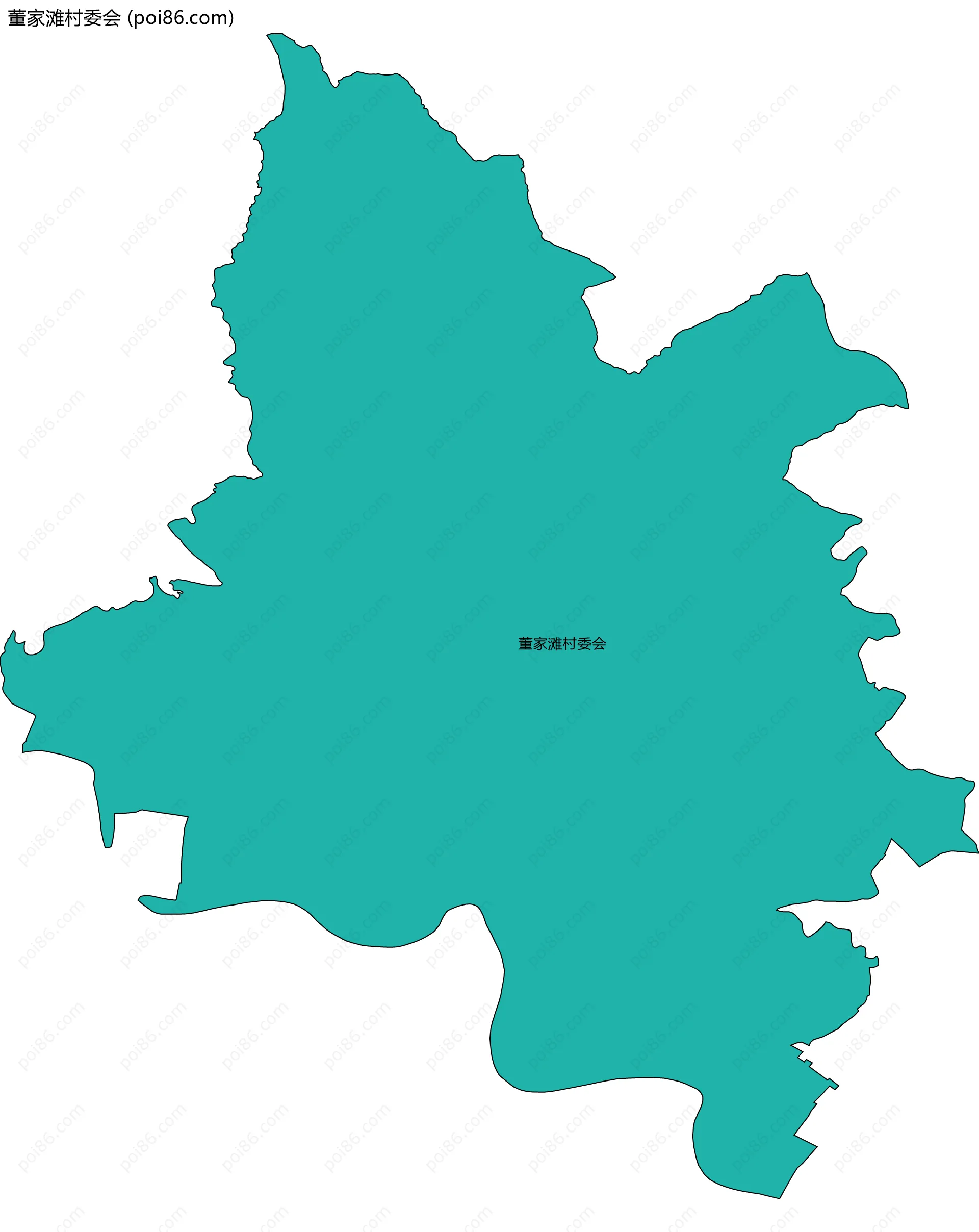 董家滩村委会边界地图