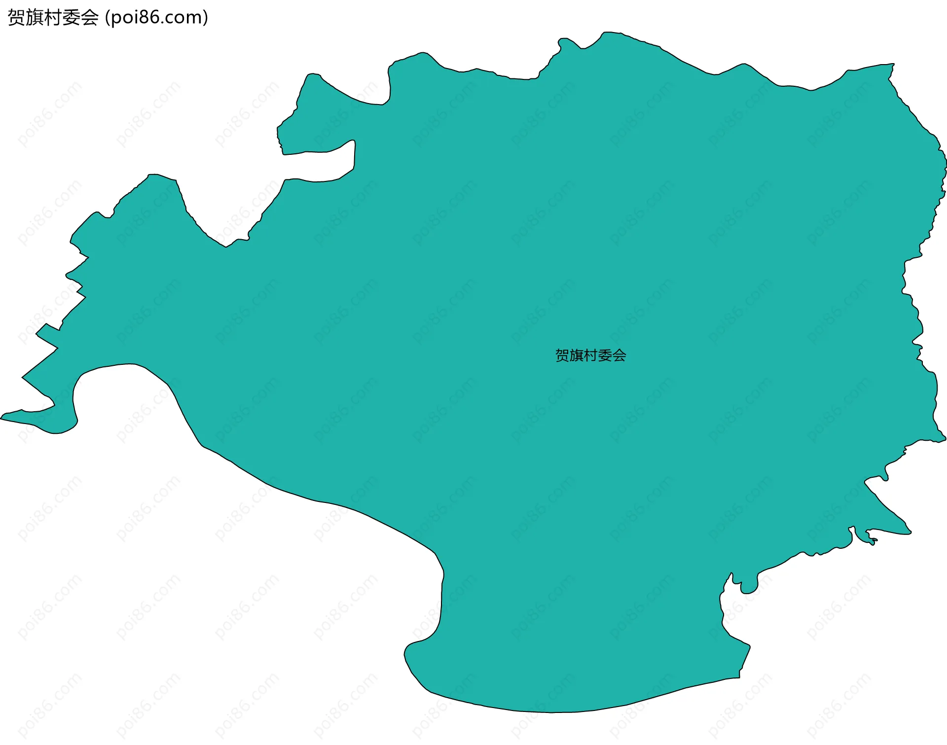 贺旗村委会边界地图