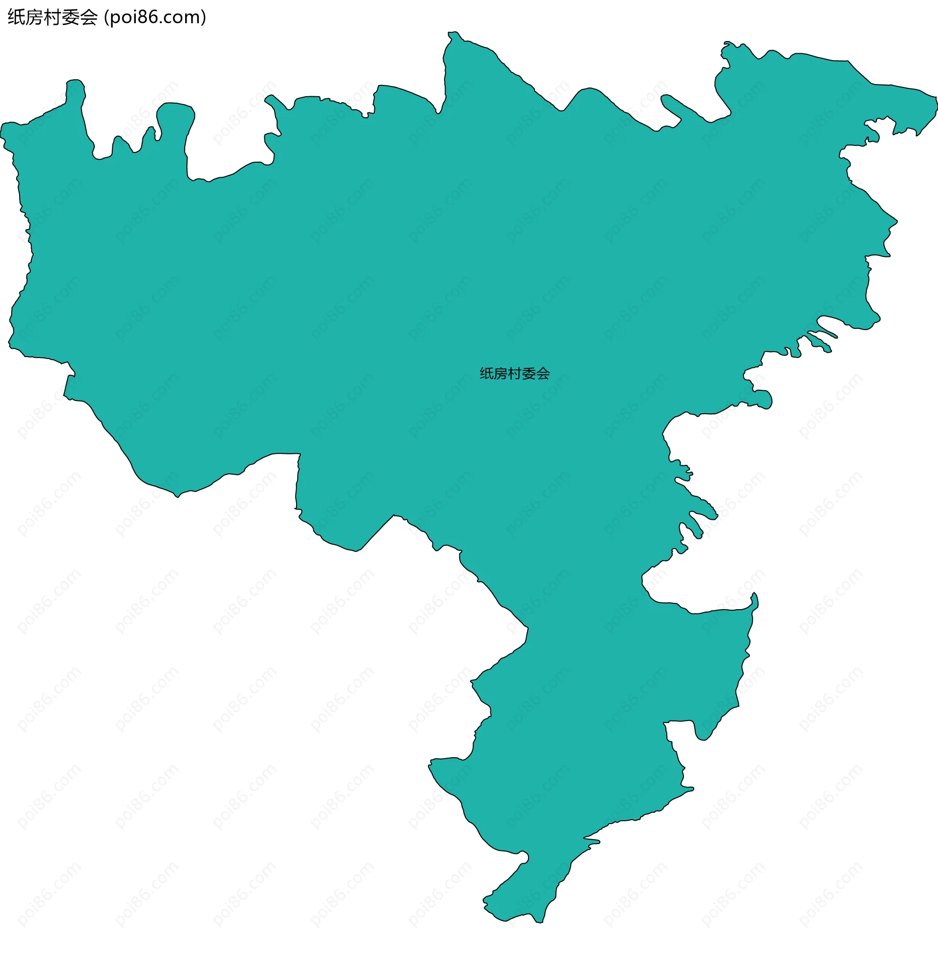 纸房村委会边界地图