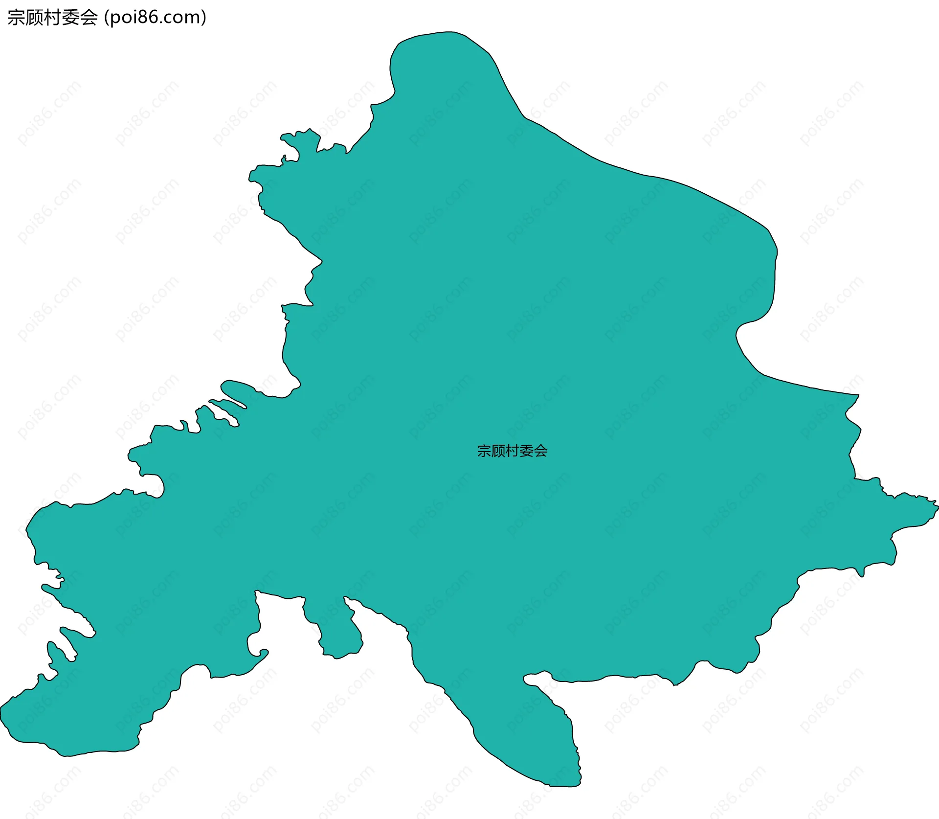 宗顾村委会边界地图