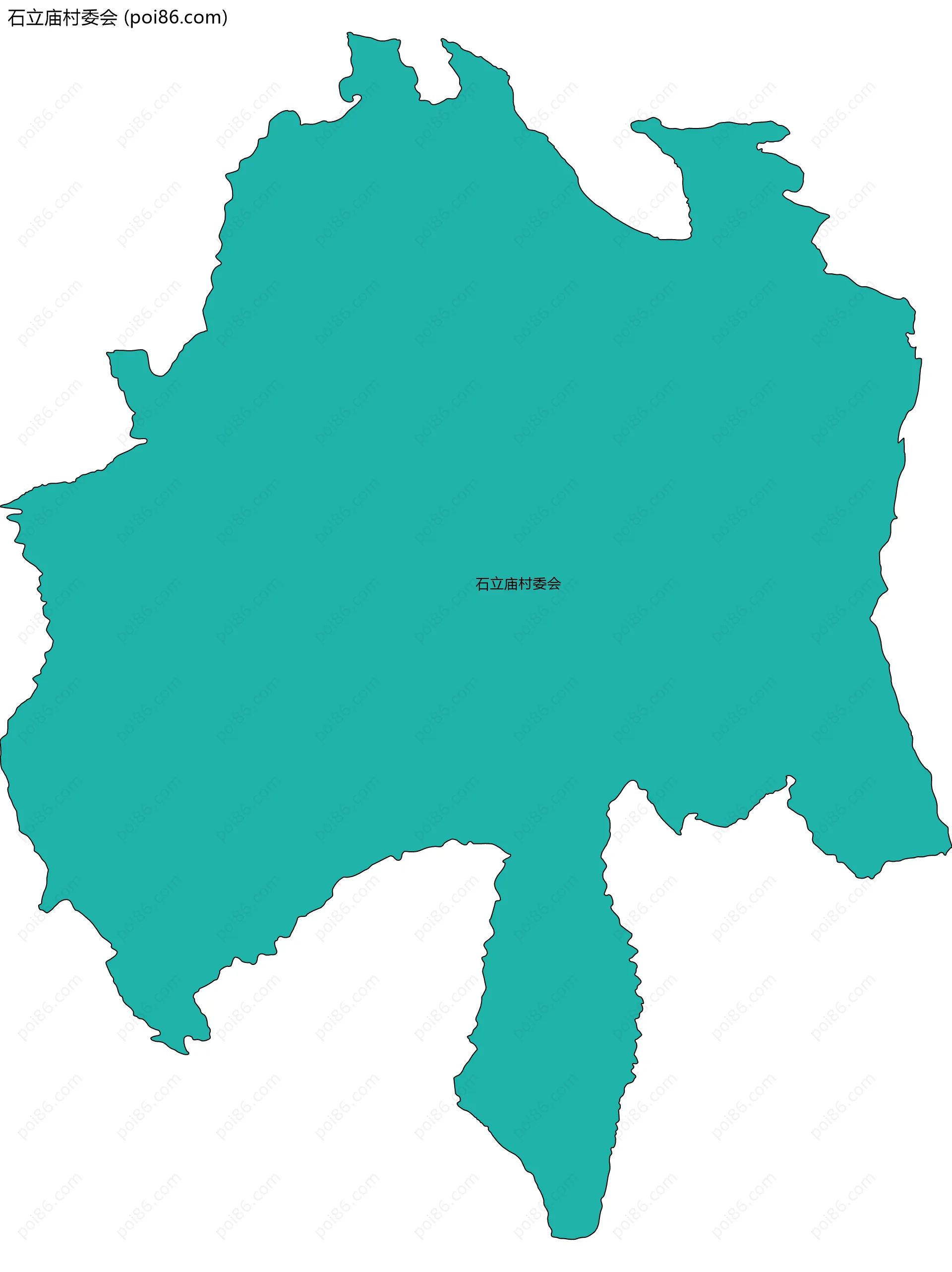 石立庙村委会边界地图