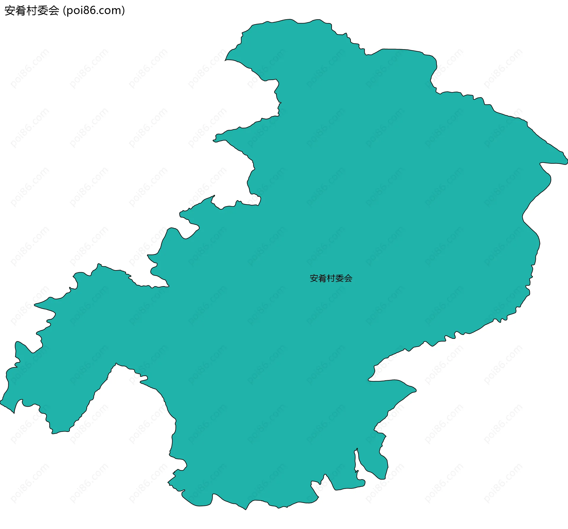 安肴村委会边界地图