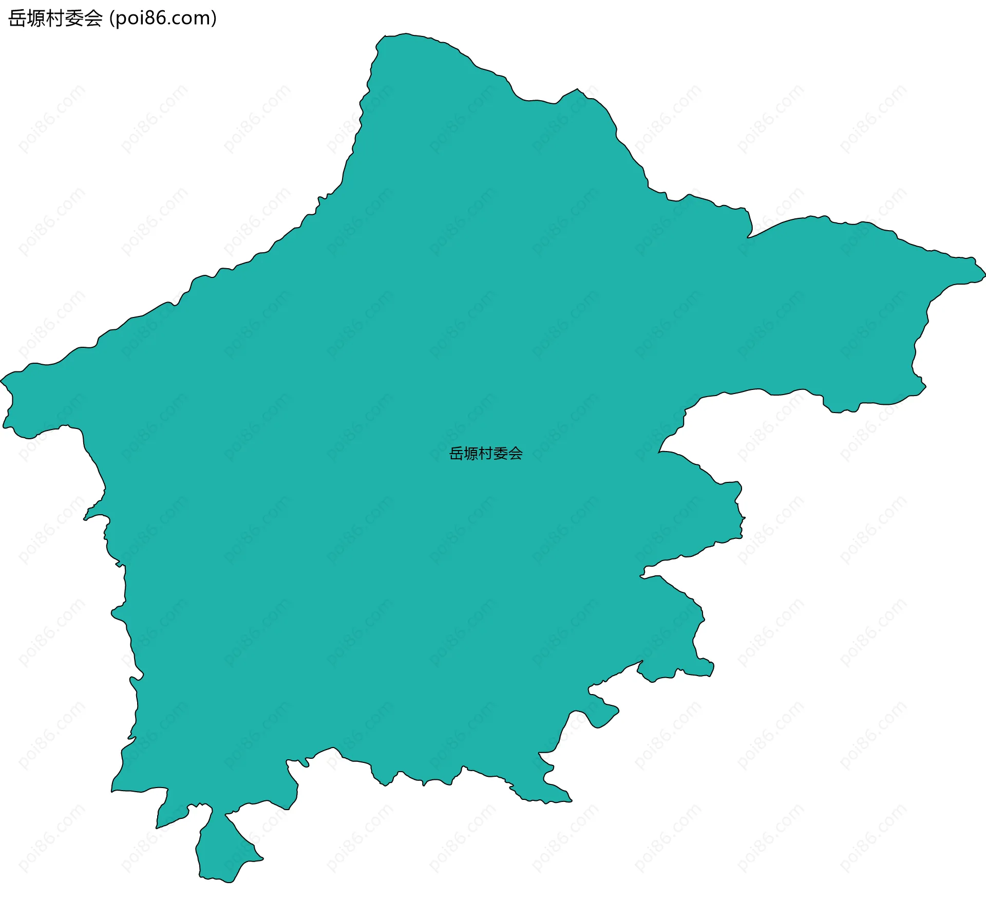 岳塬村委会边界地图