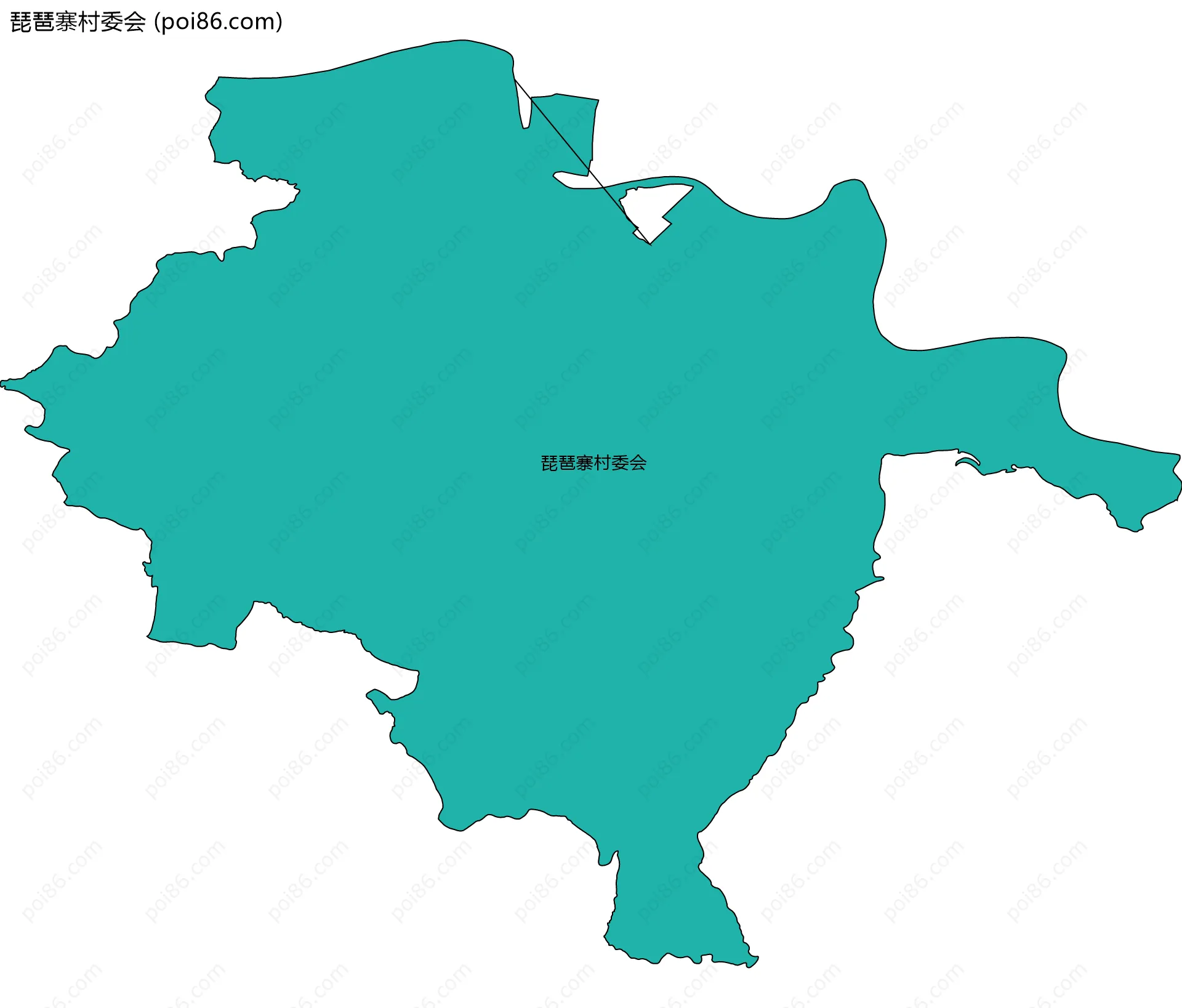 琵琶寨村委会边界地图