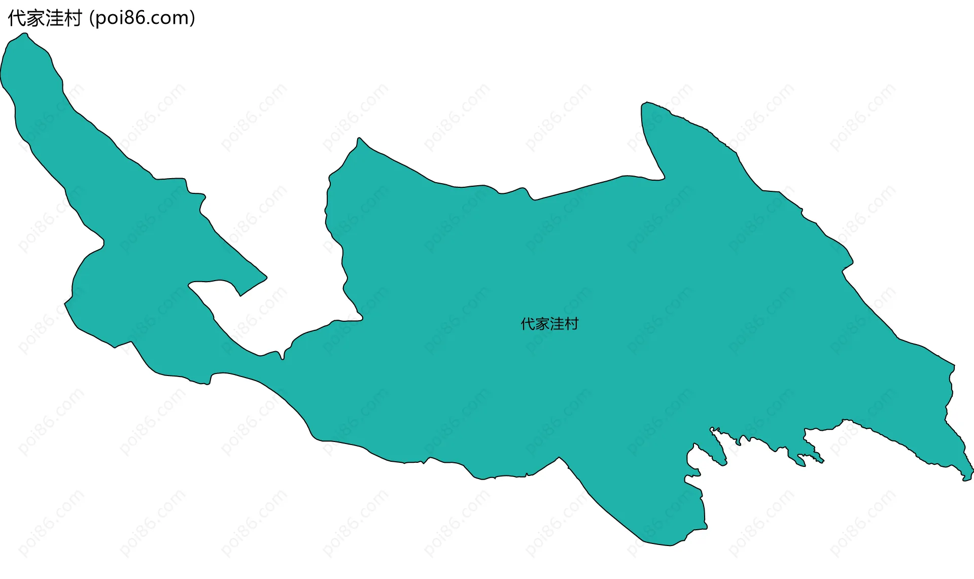 代家洼村边界地图
