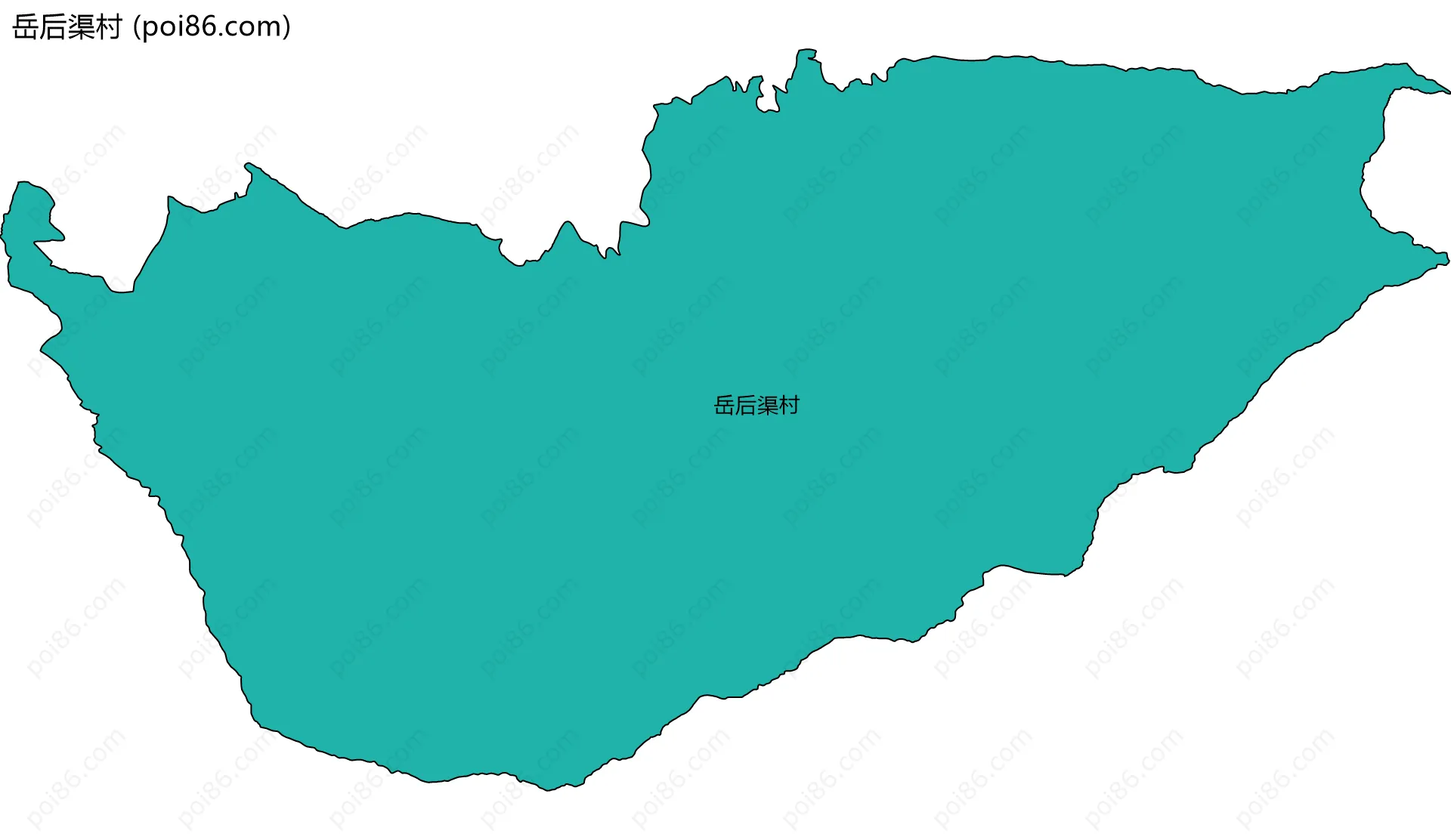 岳后渠村边界地图