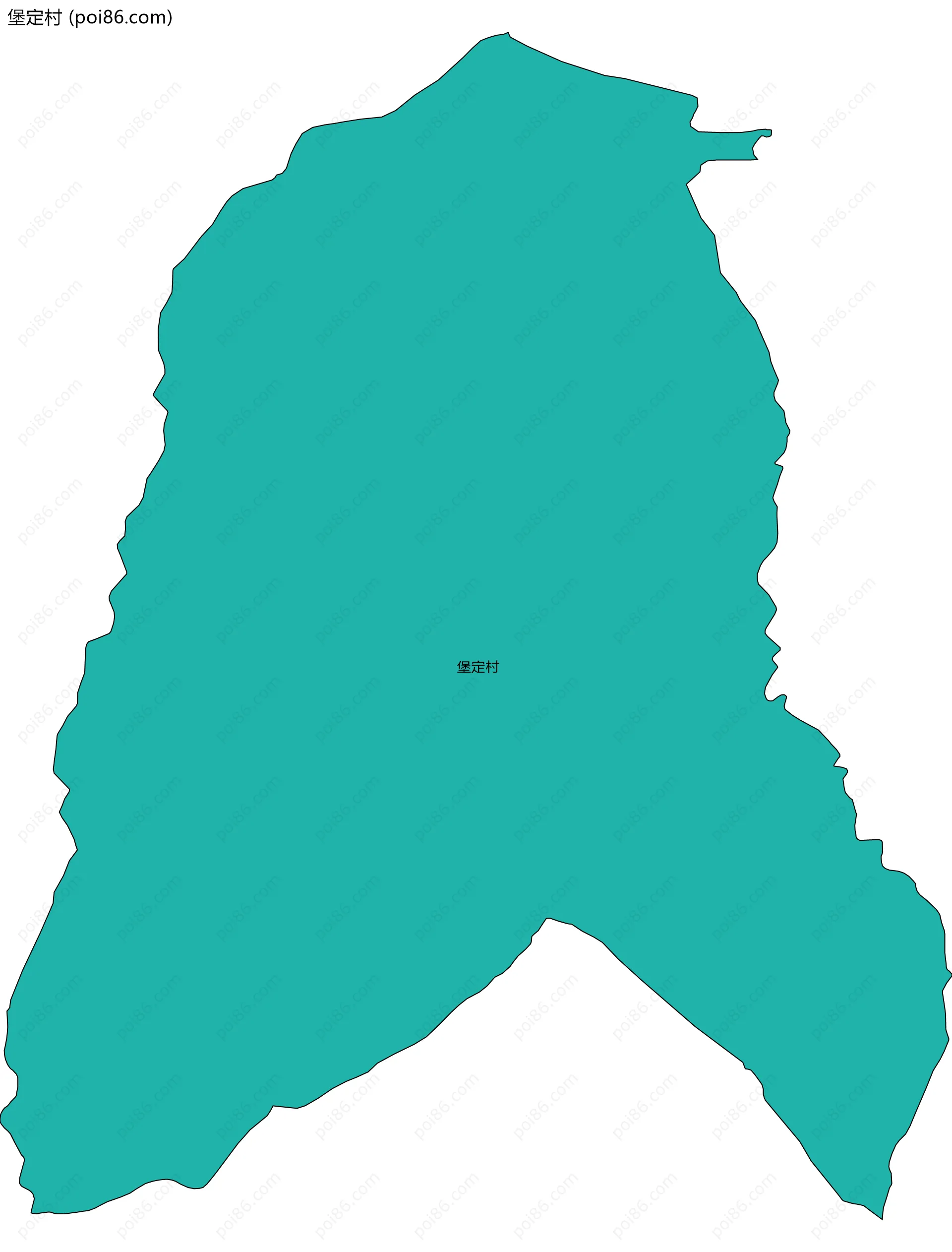 堡定村边界地图