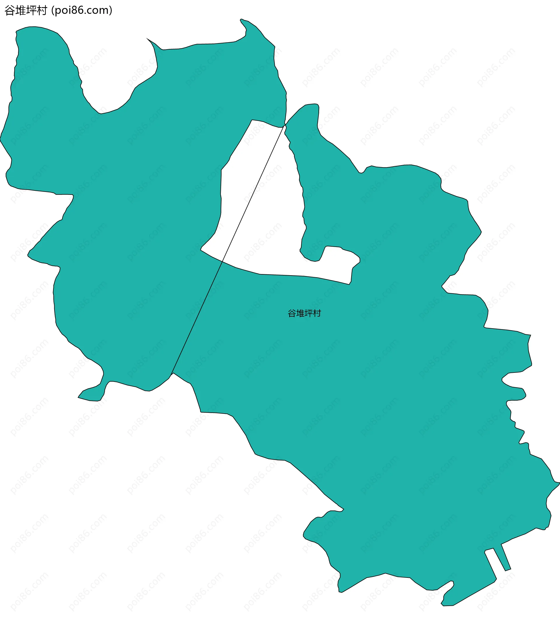 谷堆坪村边界地图