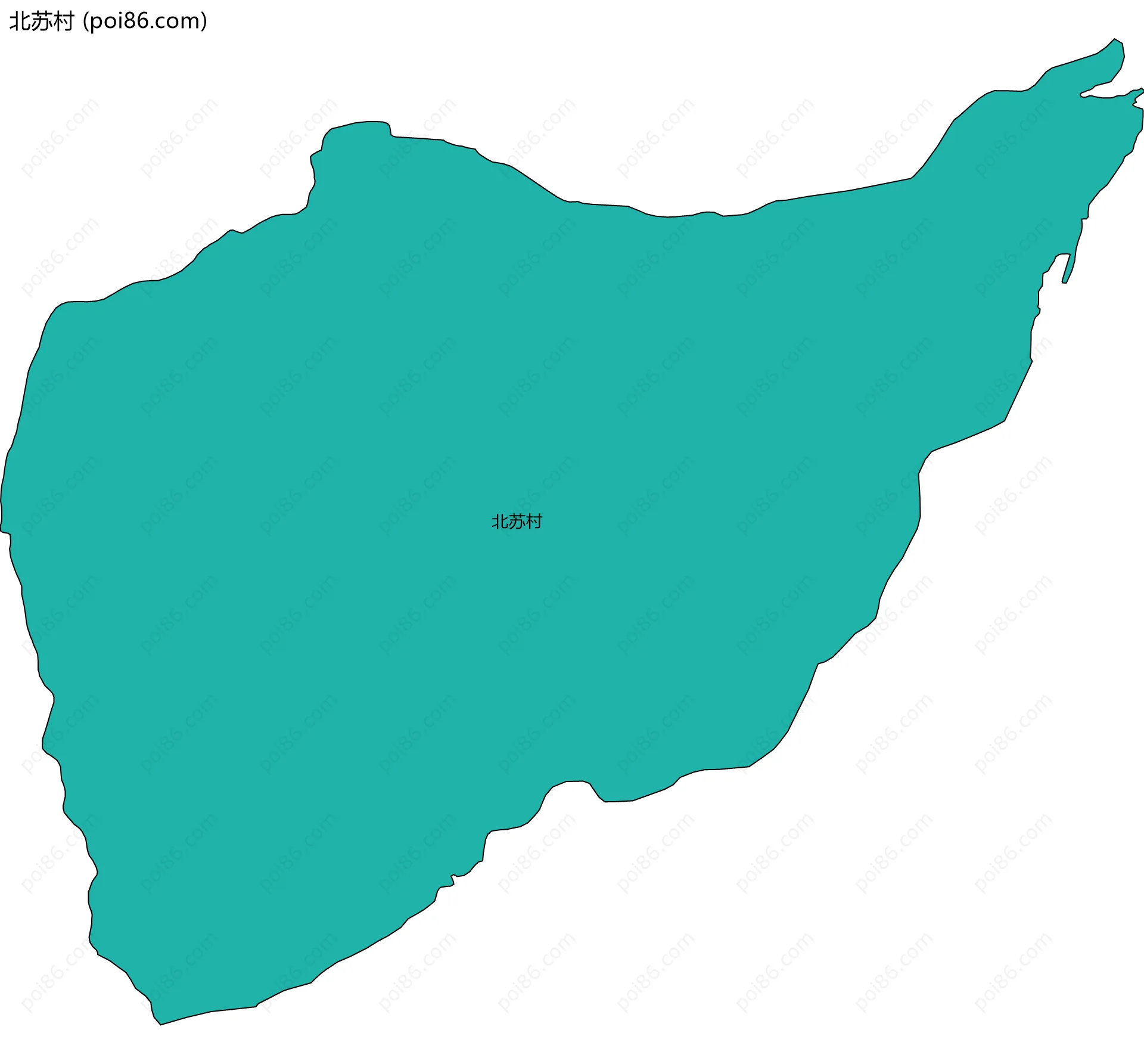北苏村边界地图
