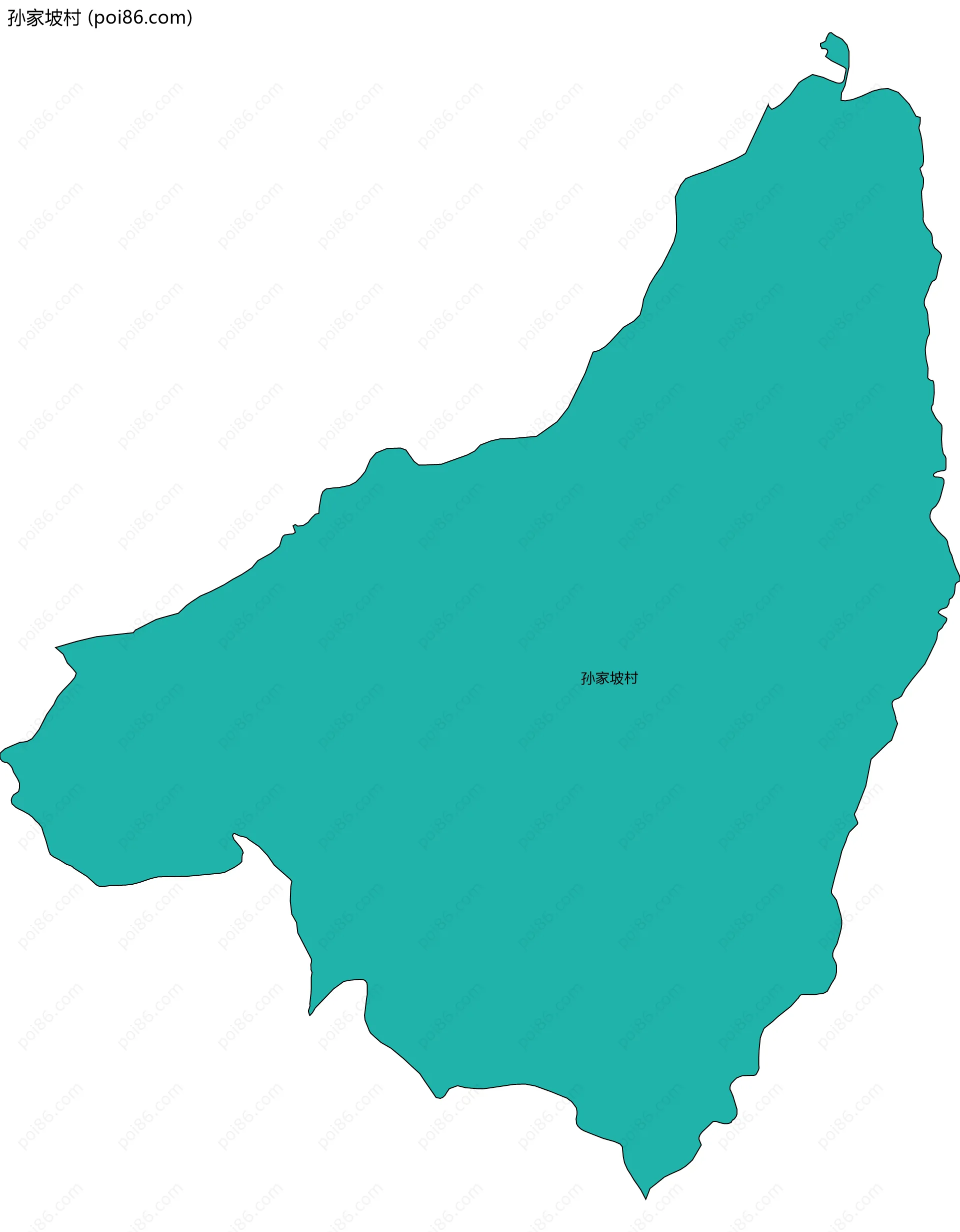 孙家坡村边界地图