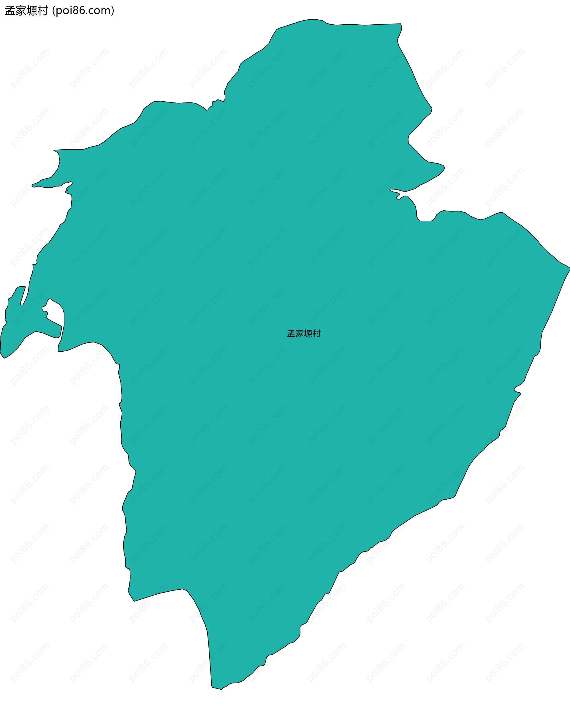 孟家塬村边界地图