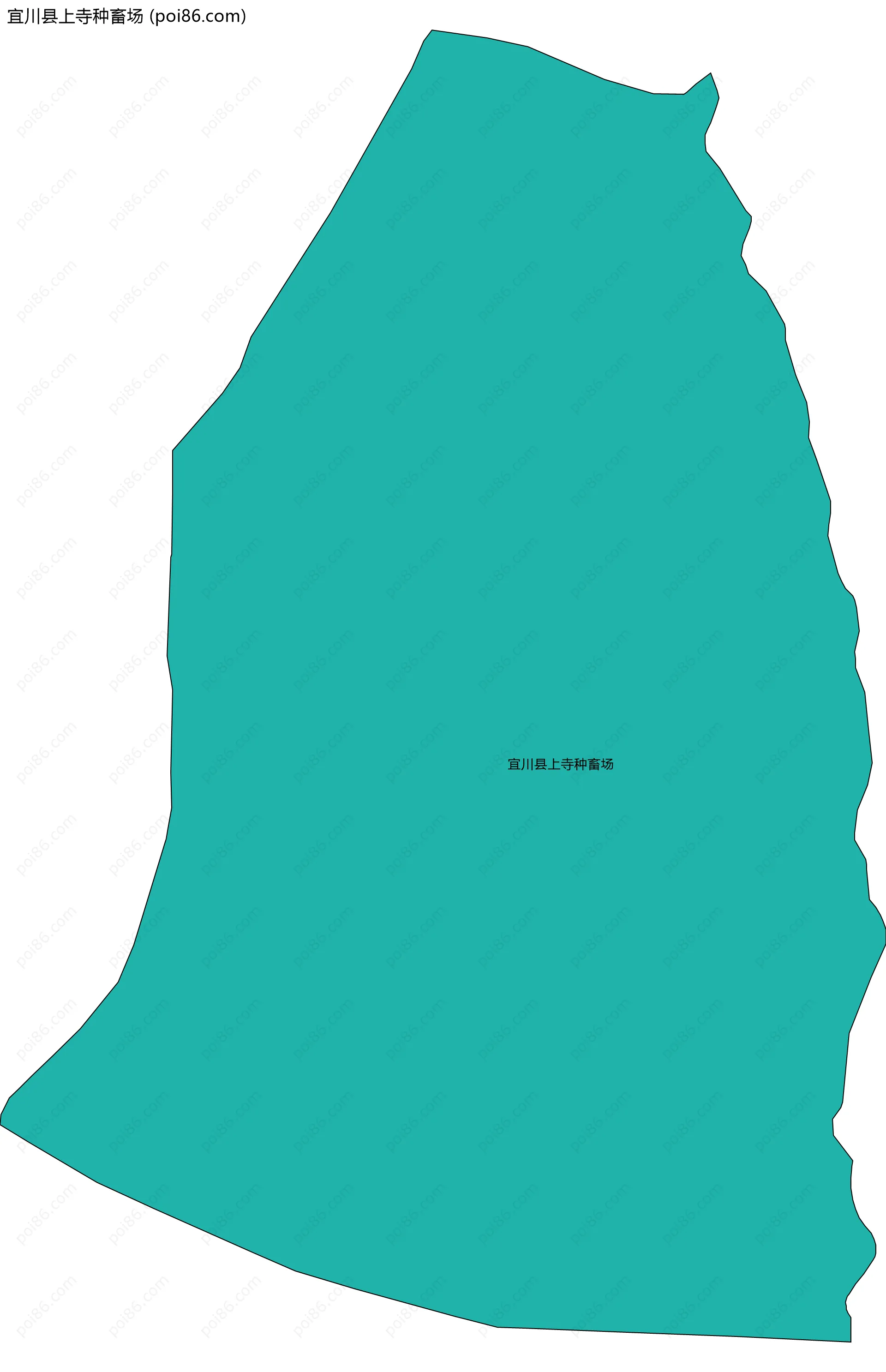 宜川县上寺种畜场边界地图