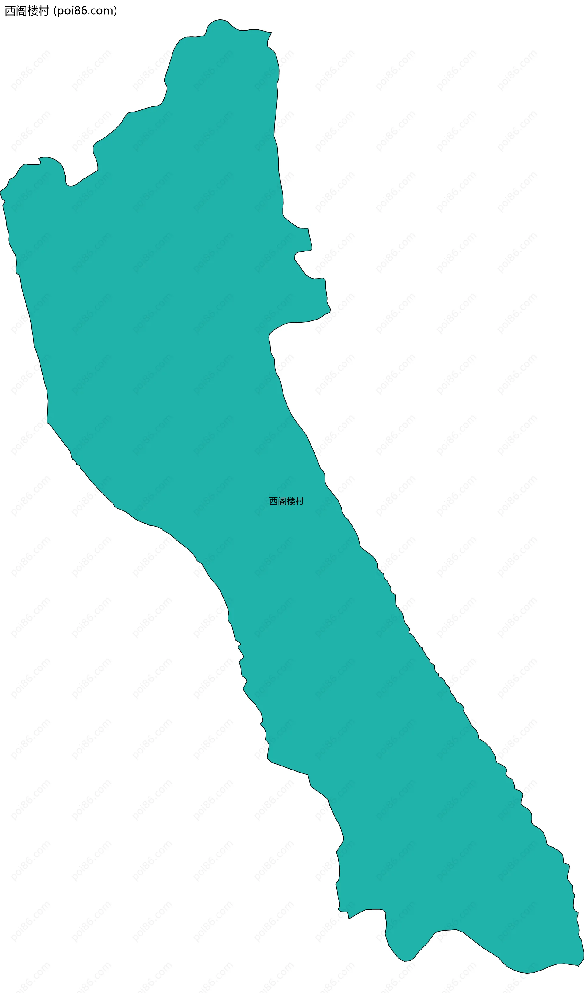 西阁楼村边界地图