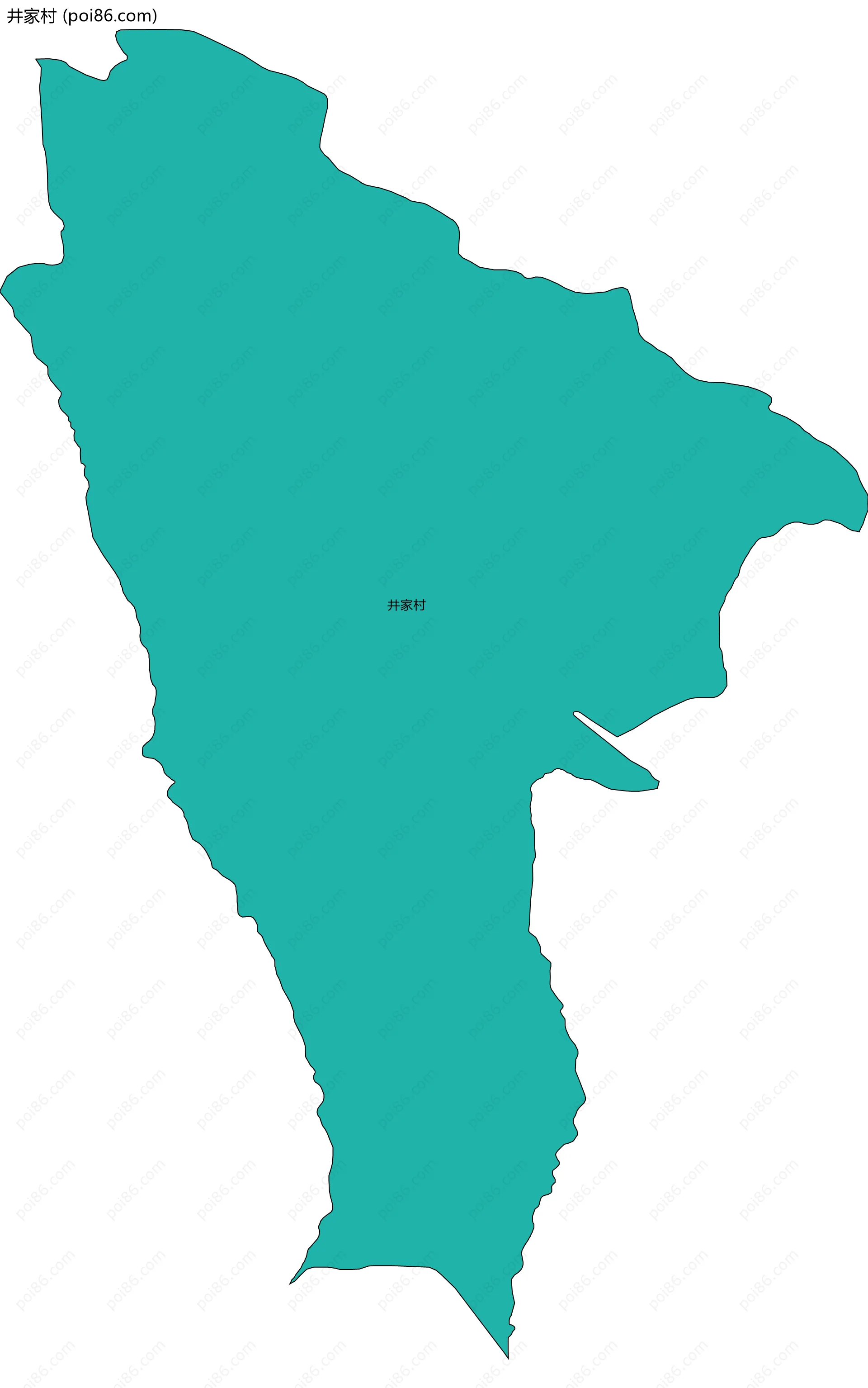 井家村边界地图