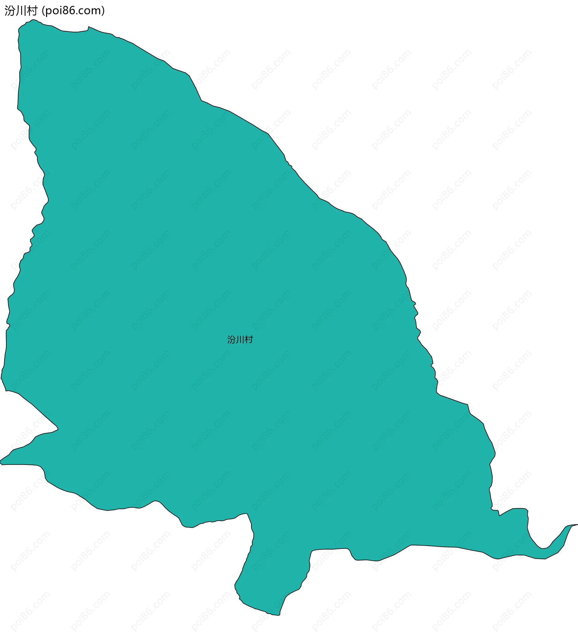 汾川村边界地图