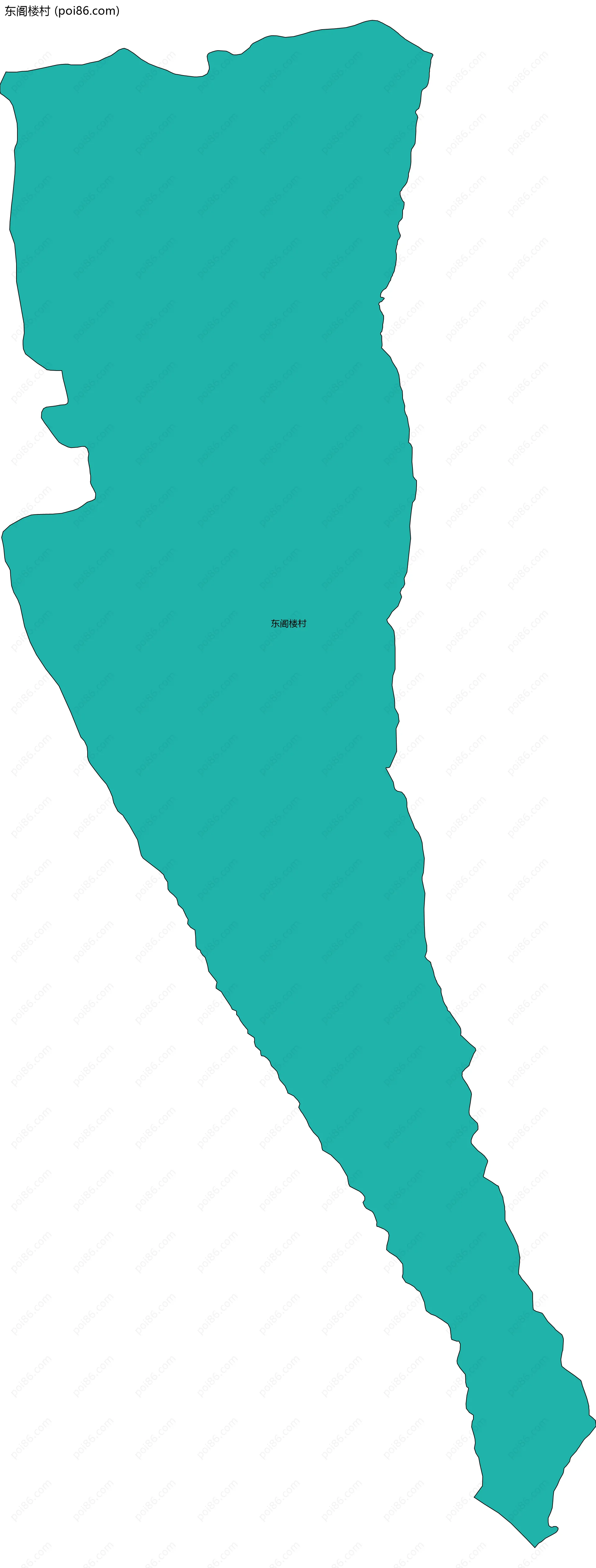 东阁楼村边界地图