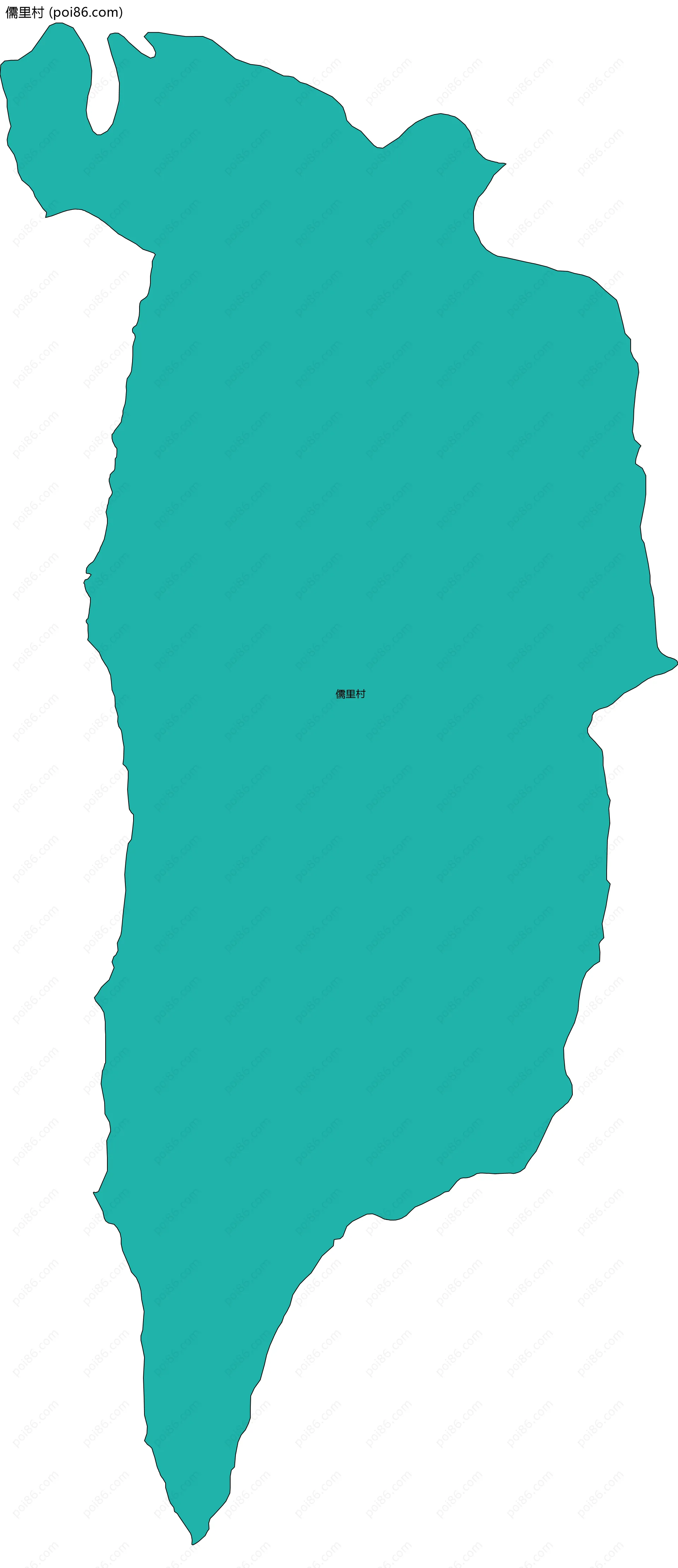 儒里村边界地图