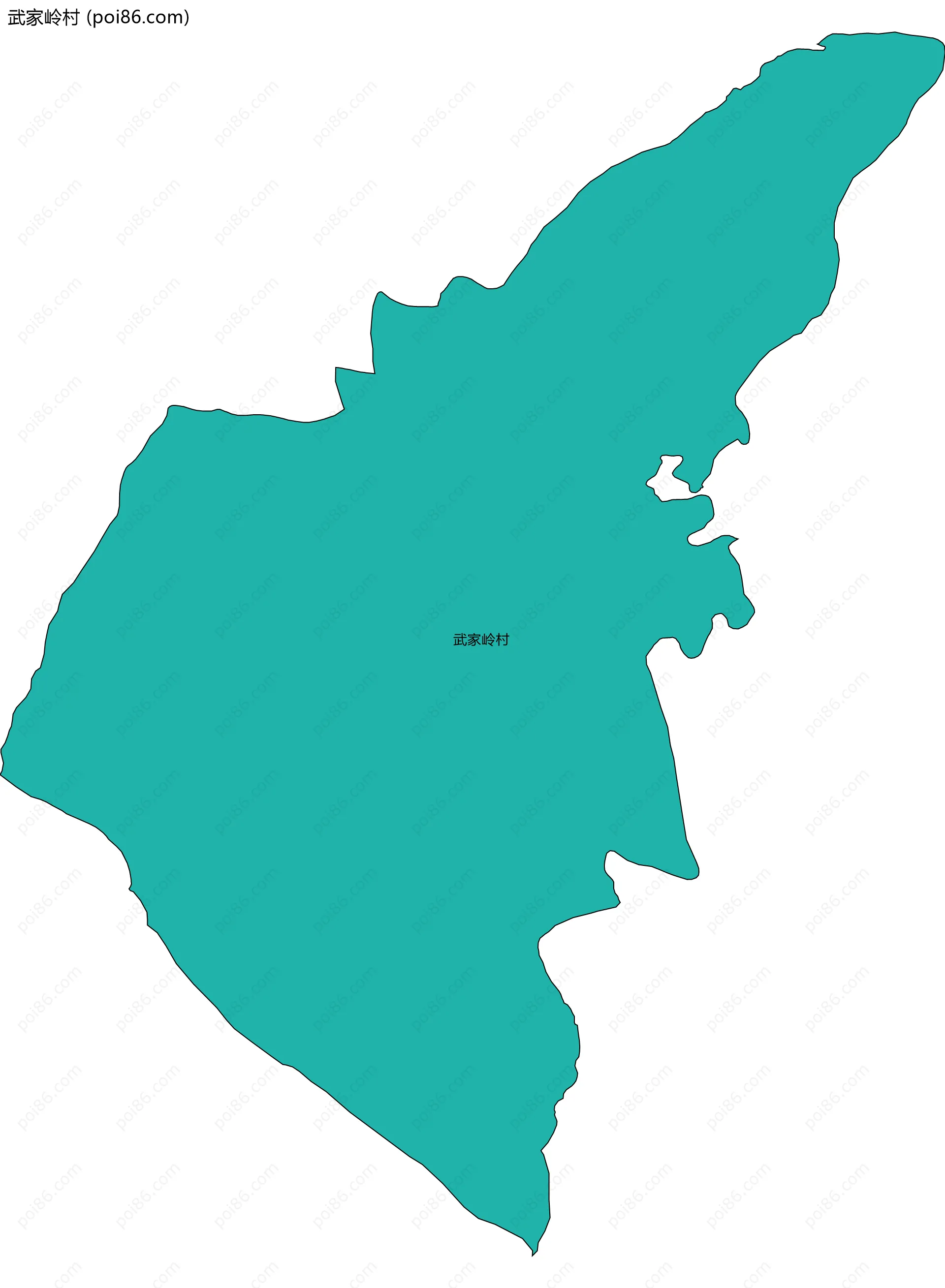 武家岭村边界地图