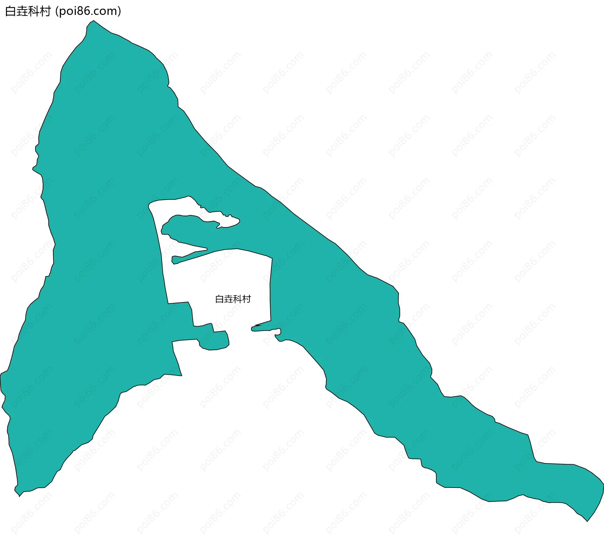 白垚科村边界地图