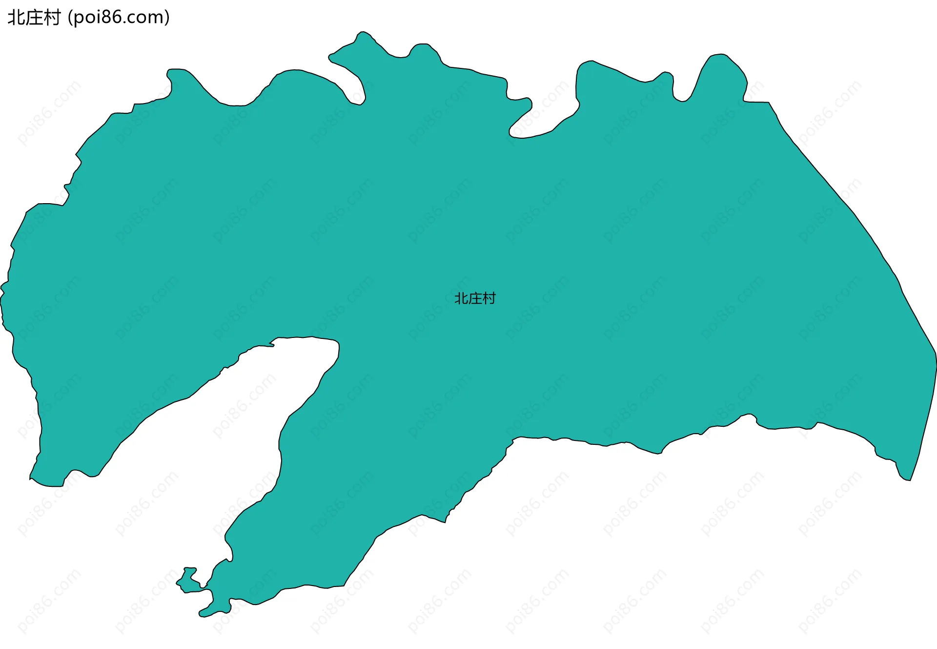 北庄村边界地图