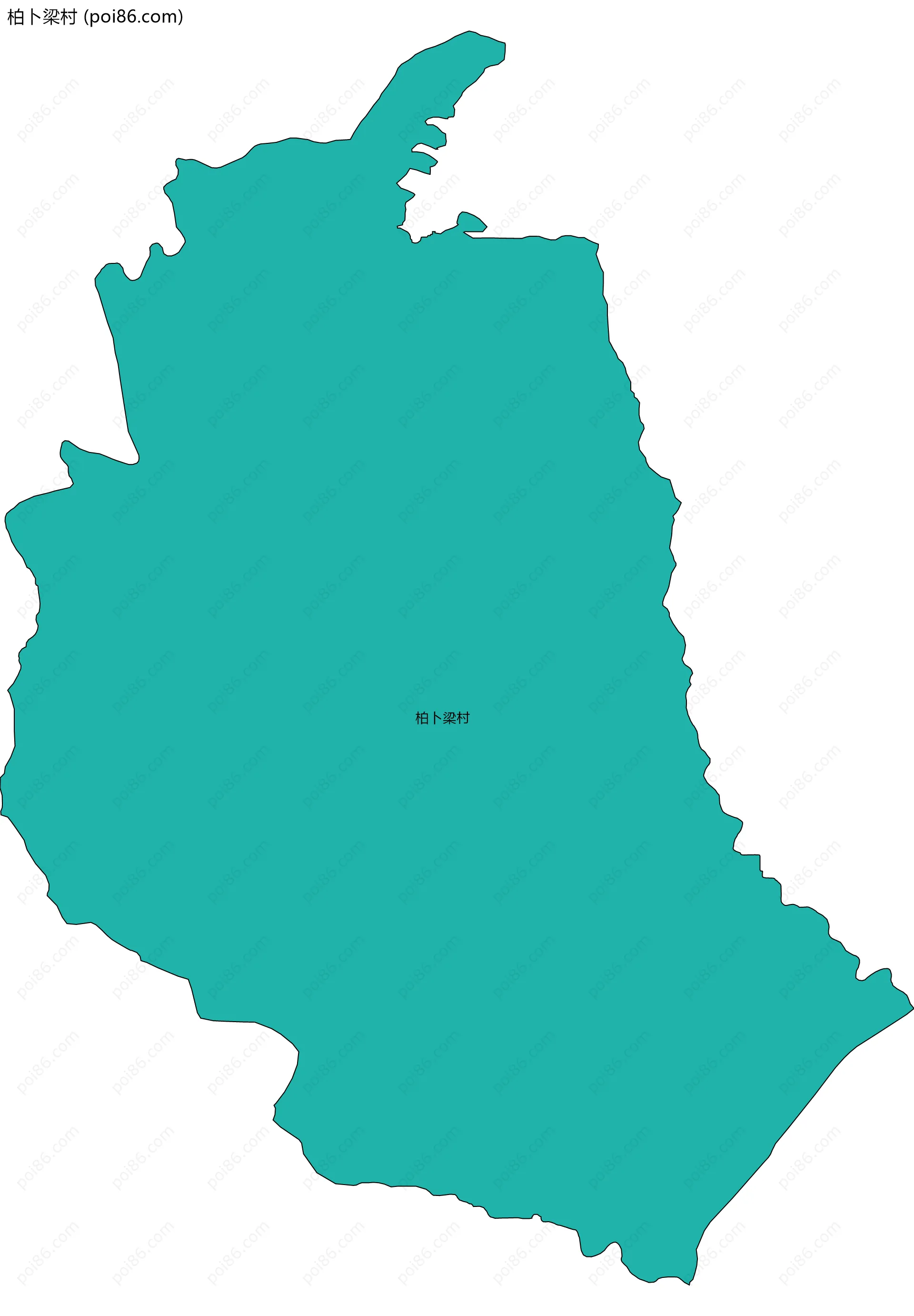 柏卜梁村边界地图