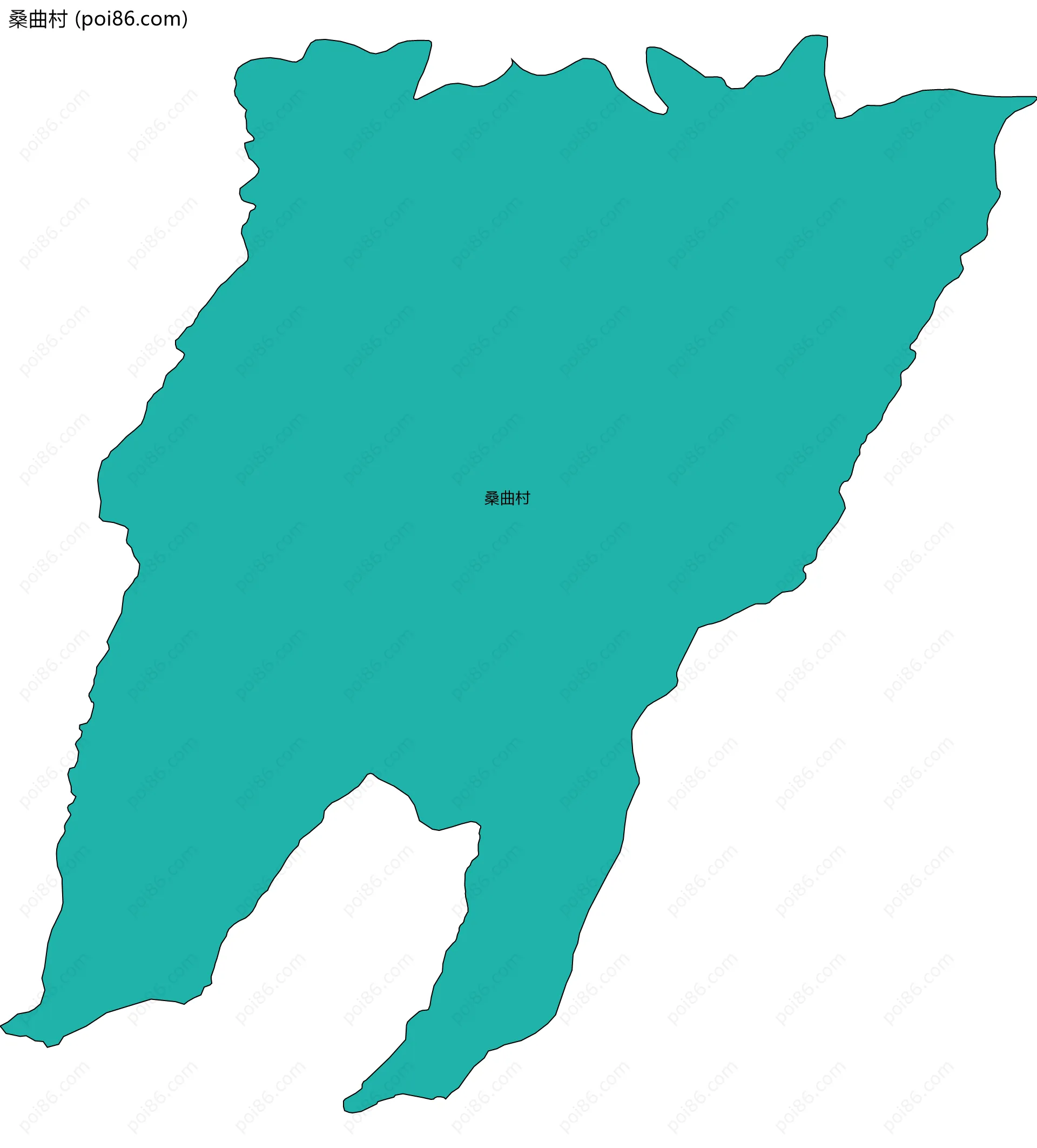 桑曲村边界地图