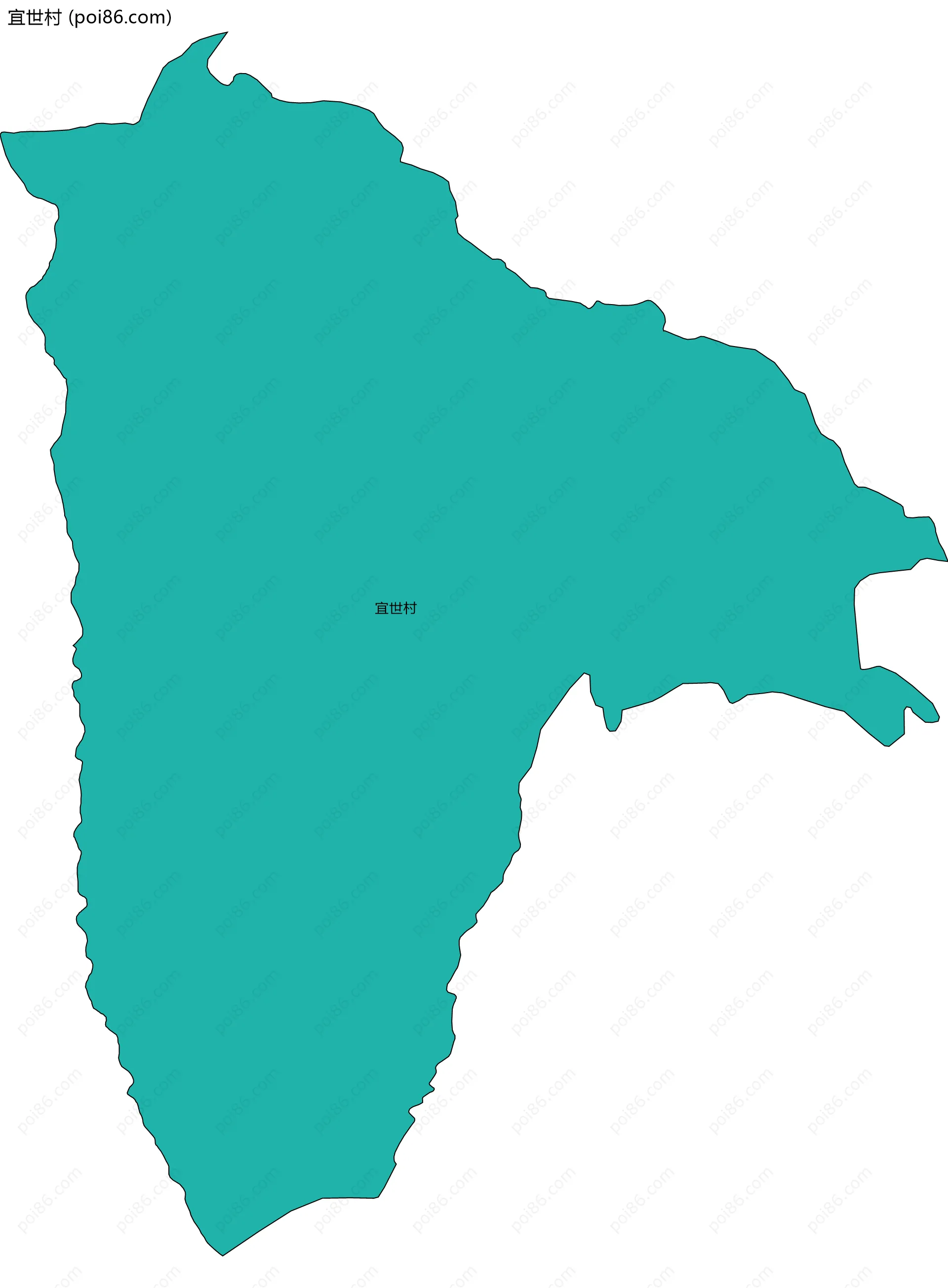 宜世村边界地图