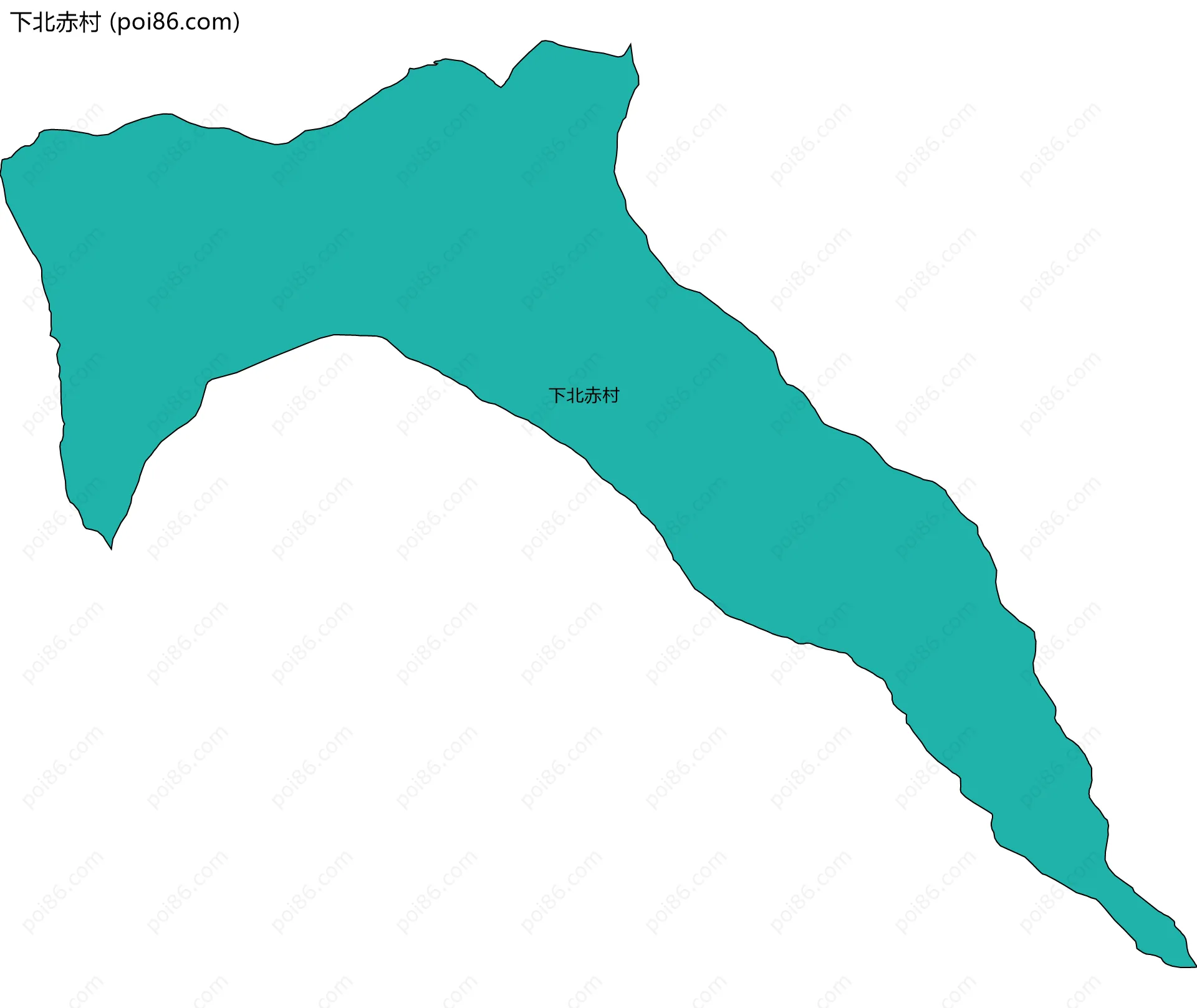 下北赤村边界地图