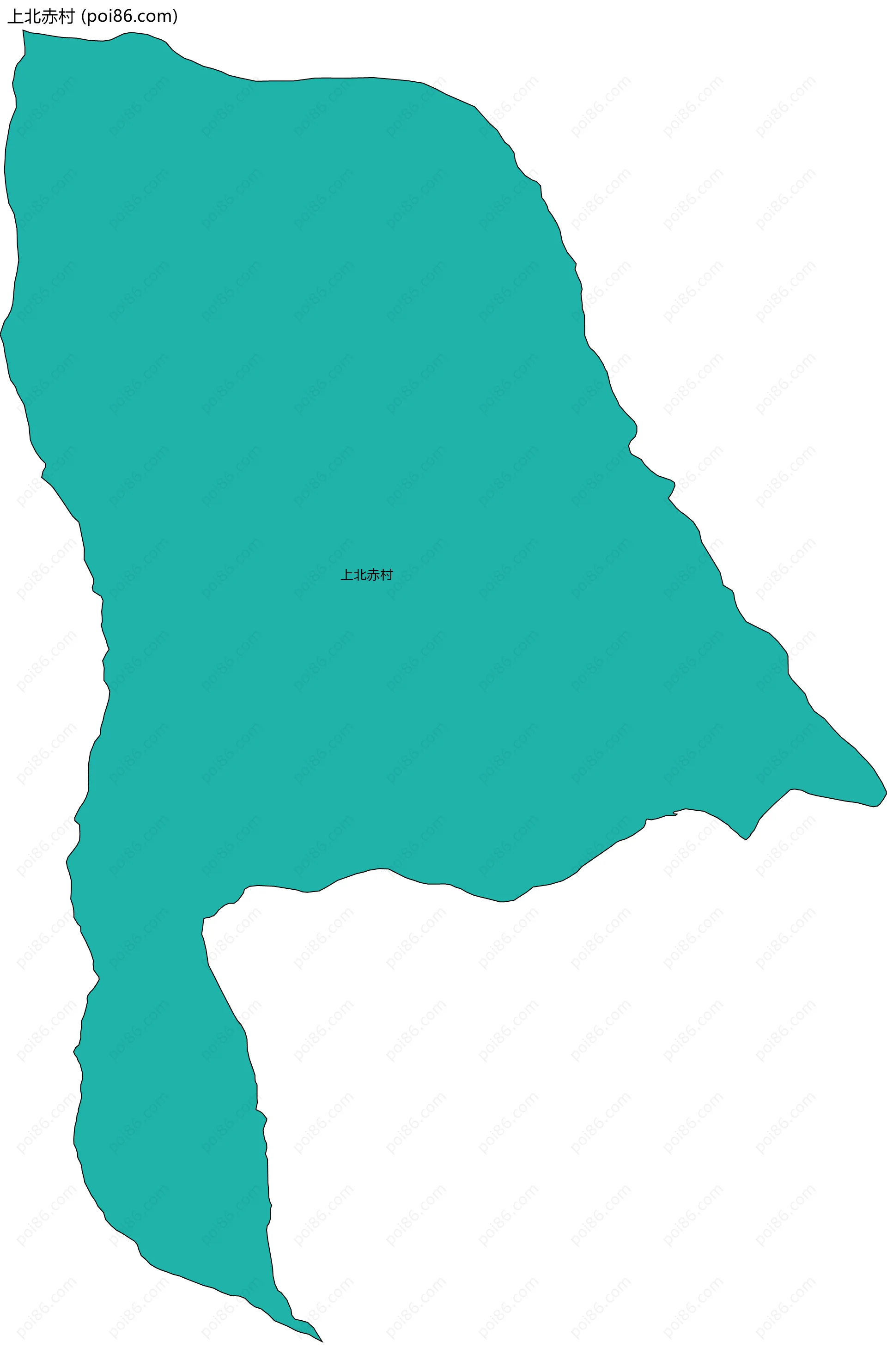 上北赤村边界地图