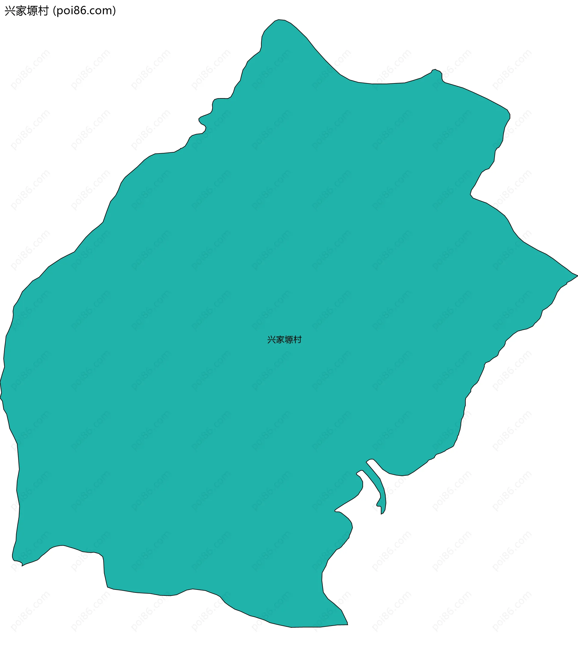 兴家塬村边界地图