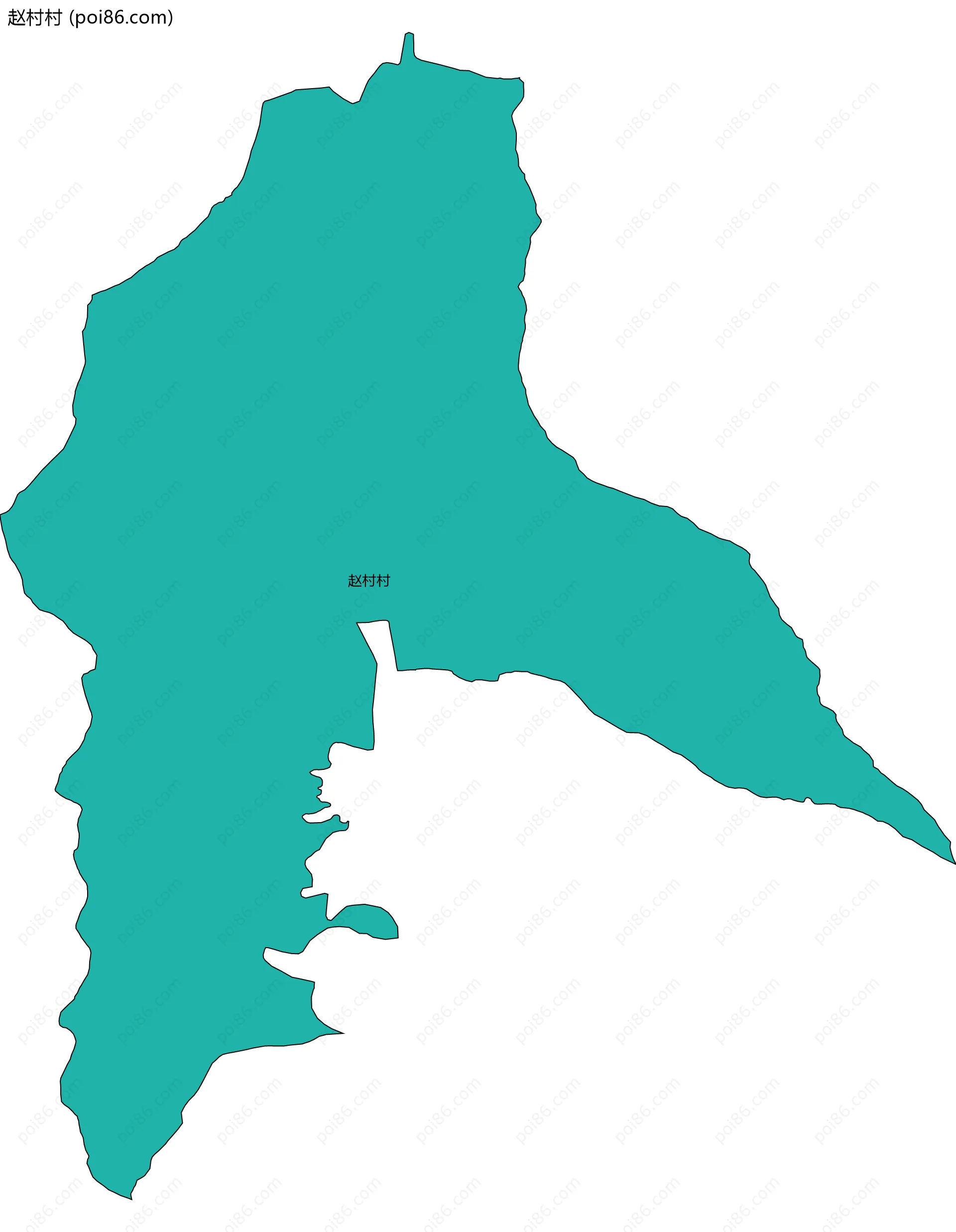 赵村村边界地图