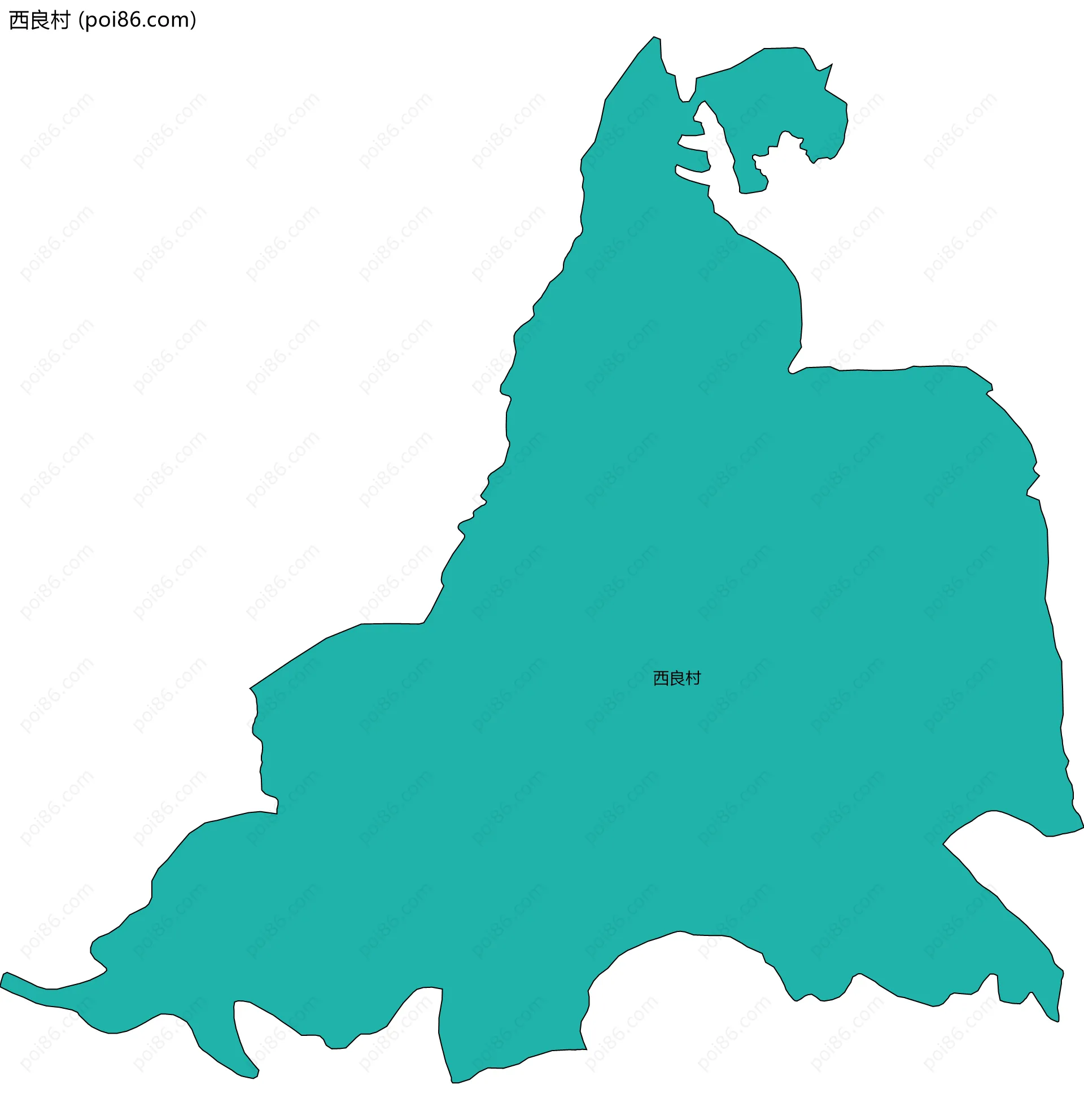 西良村边界地图